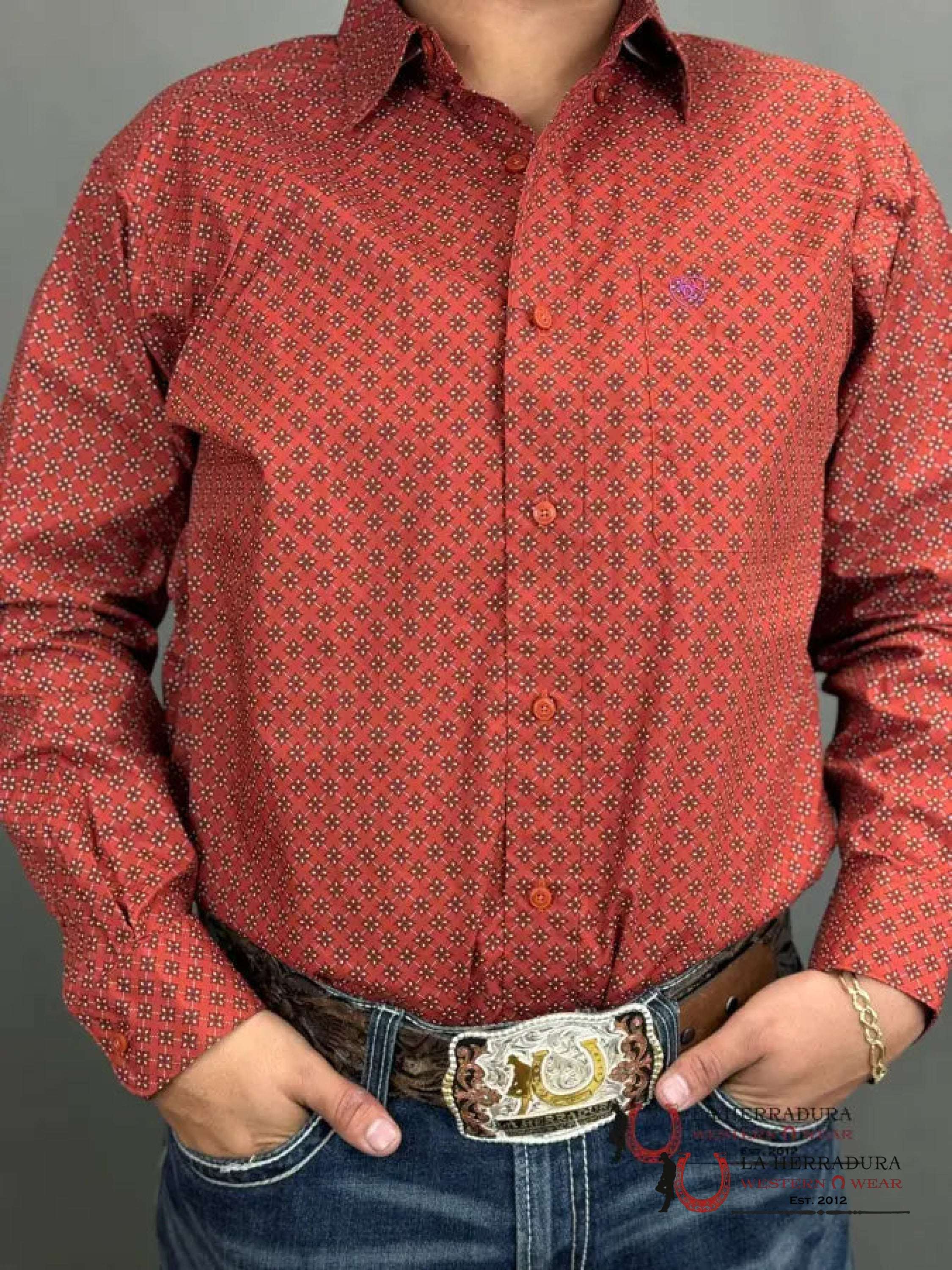 Ariat Shirt Classic Red / Black- 6215 ROPA HOMBRES