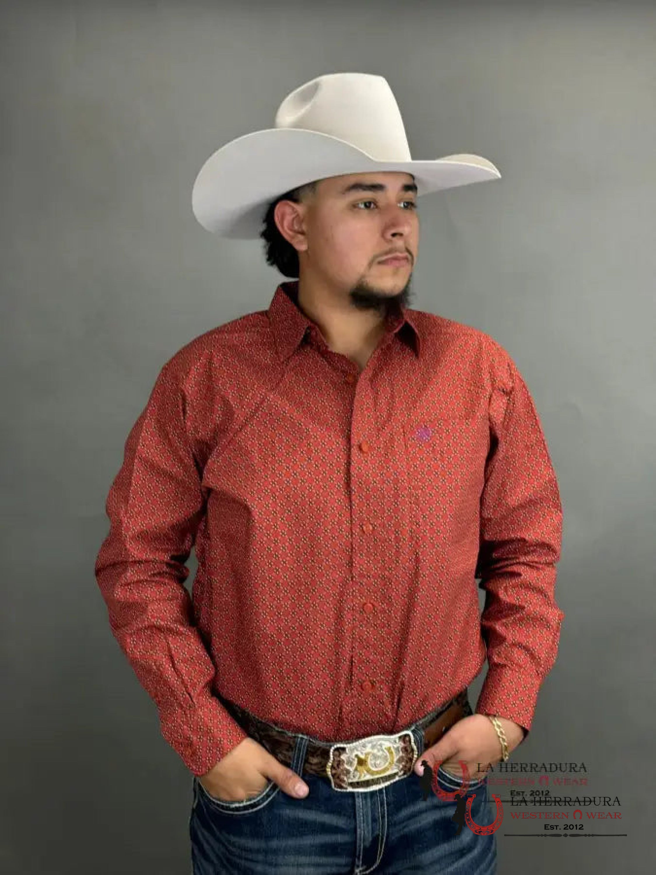 Ariat Shirt Classic Red / Black- 6215 ROPA HOMBRES