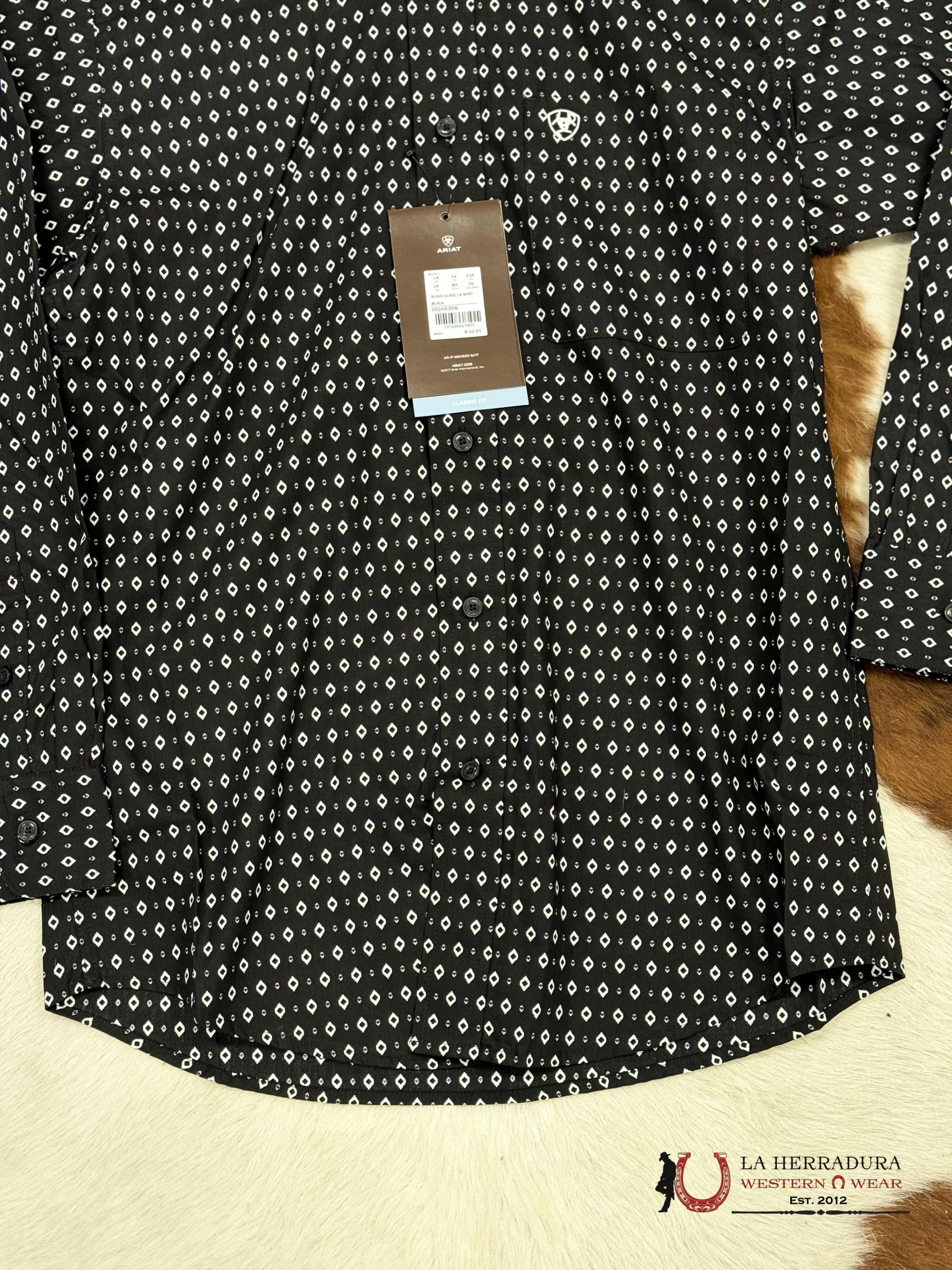 Ariat Shirt Classic Slade Black Ropa Hombres