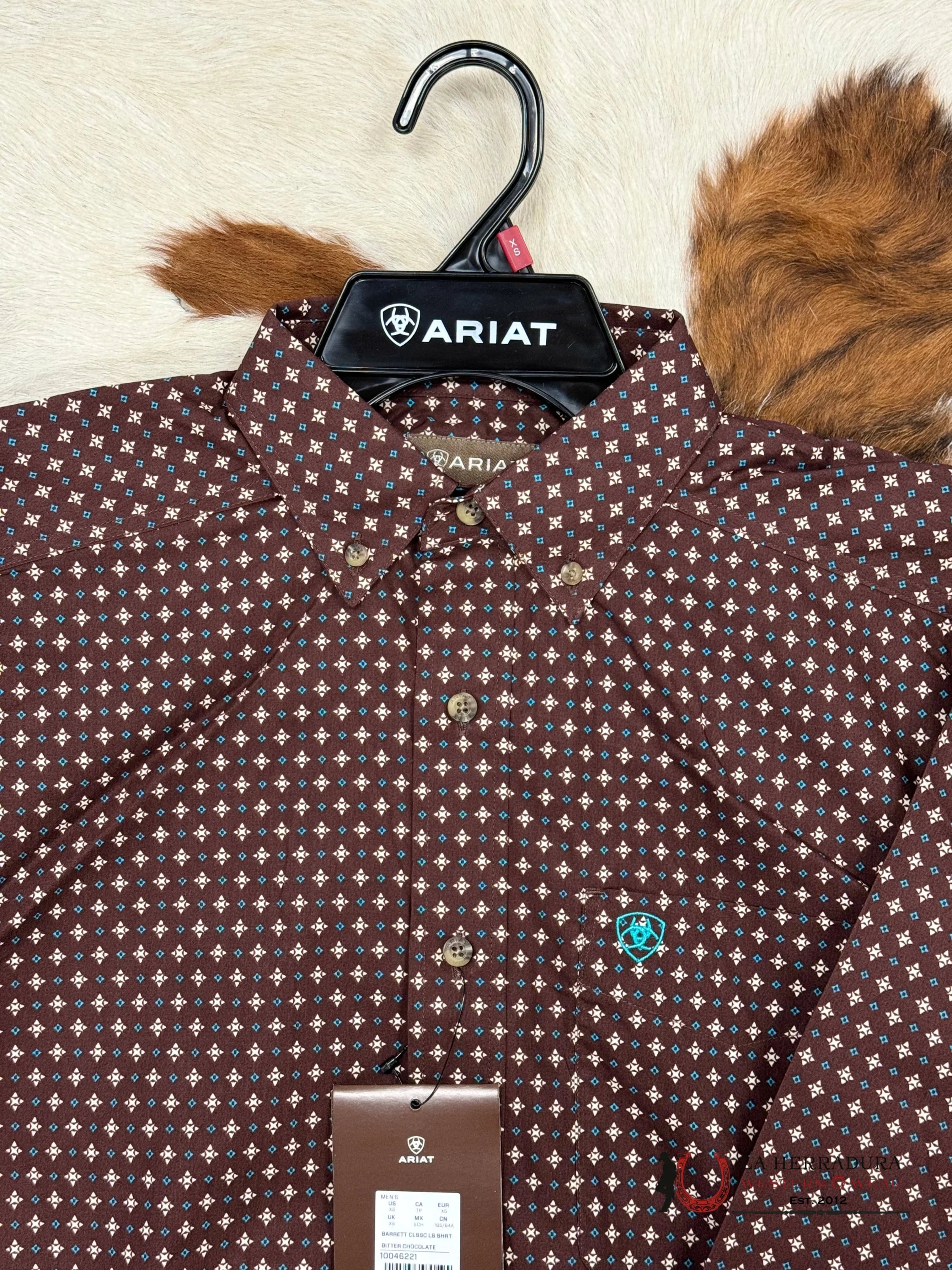 Ariat Shirt Classic Wine/ Pink Ropa Hombres