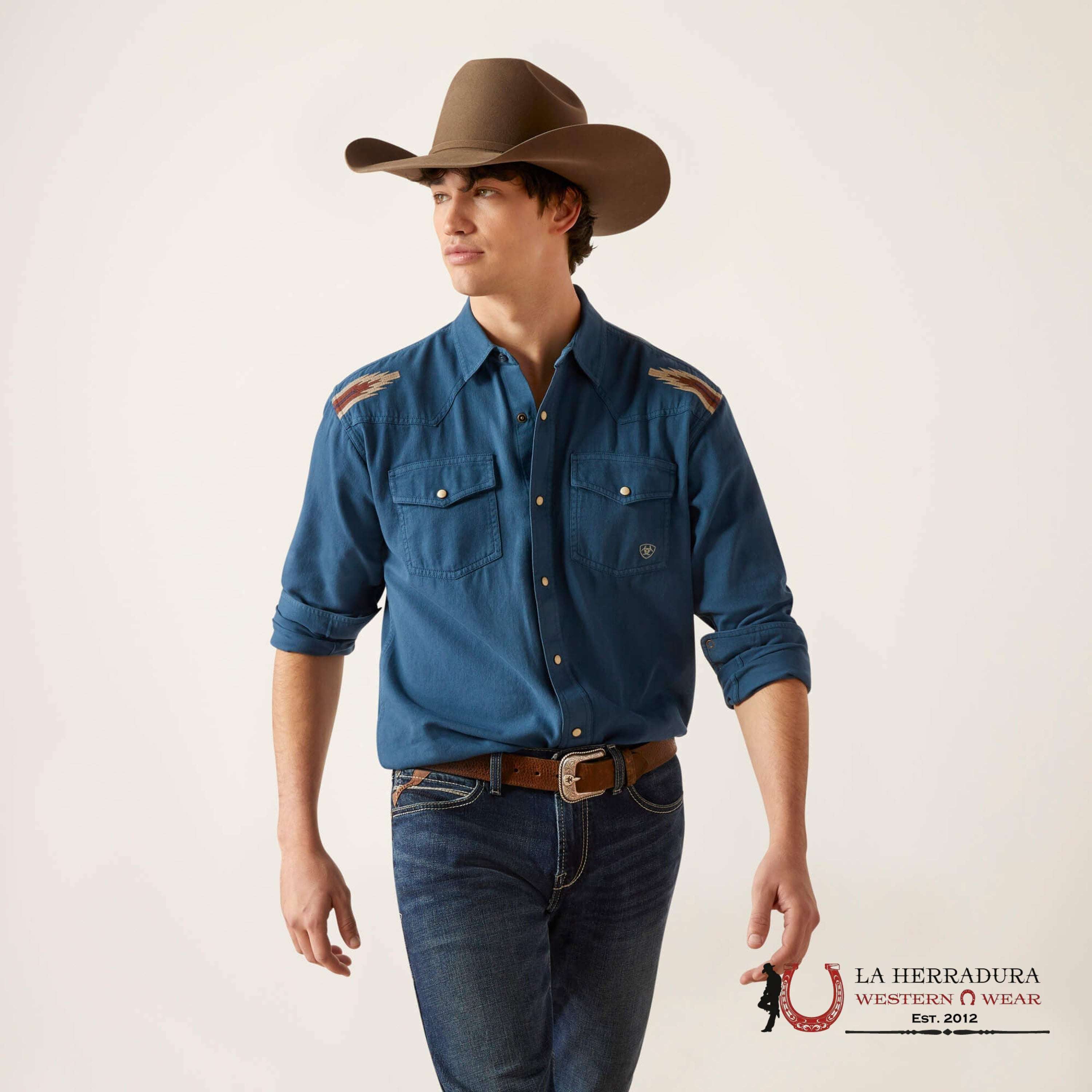Ariat Shirt Retro Fit Sailor Blue 10046441 ROPA HOMBRES