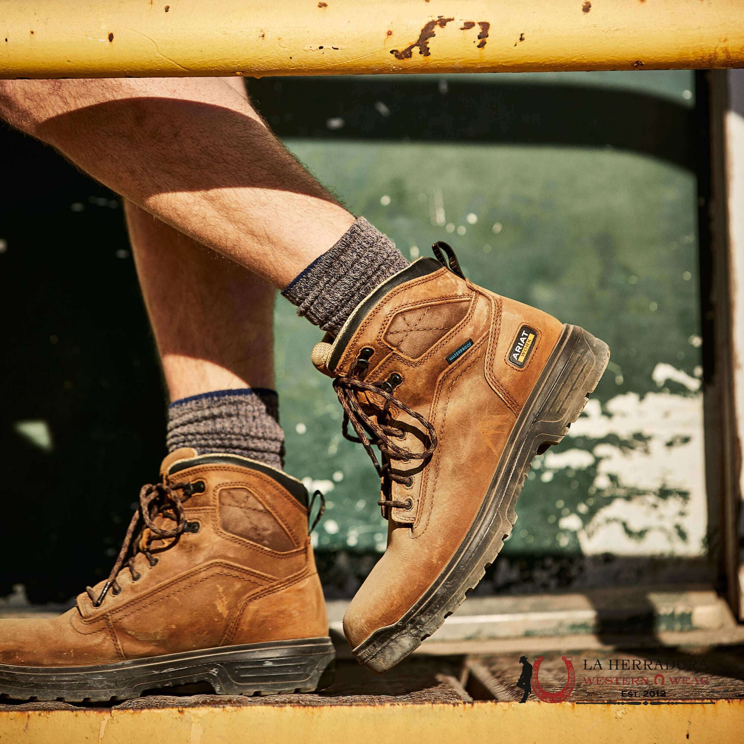 ARIAT SHORT BOOTS TURBO 6 AGED BATK ROUND TOE