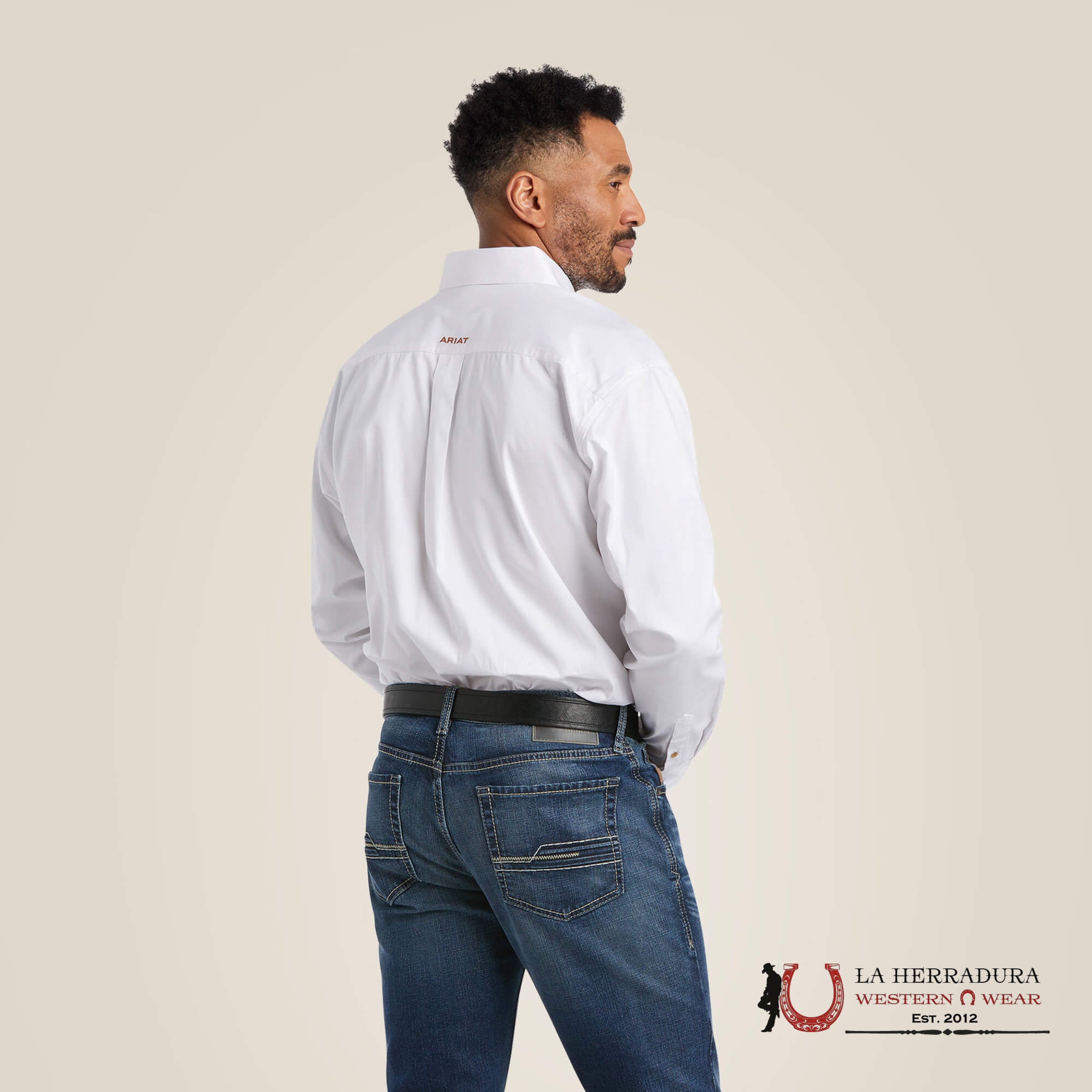 Ariat Solid Twill Classic Fit Shirt White Ropa Hombres