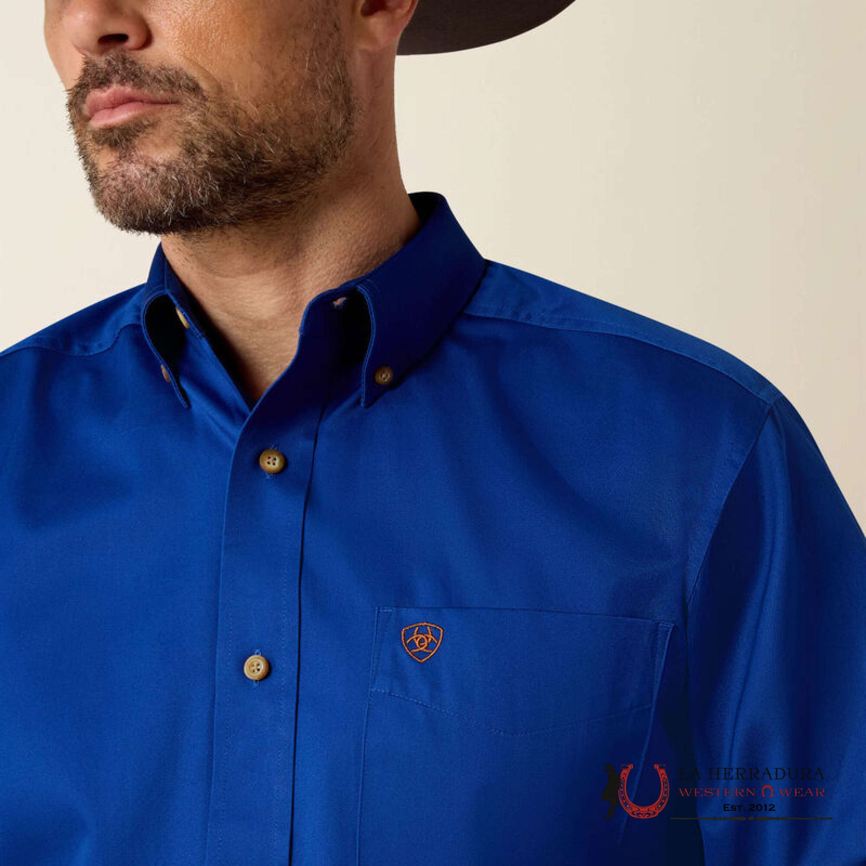 ARIAT SOLID TWILL FRD LS SHRT ULTRAMARINE 4225 ROPA HOMBRES