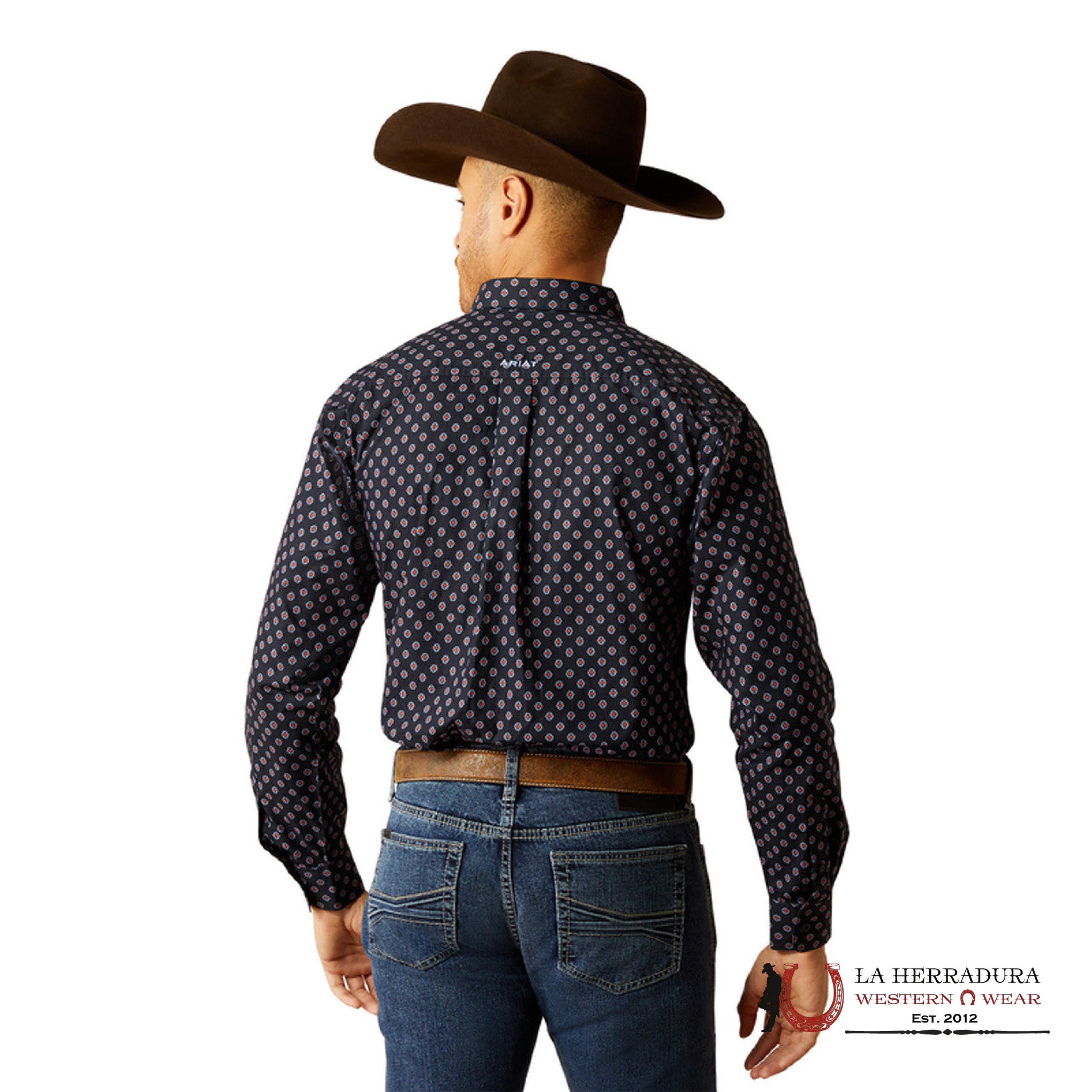 Ariat Taylor Long Sleeve Shirt Dark Blue Classic Fit - 2490 Ropa Hombres