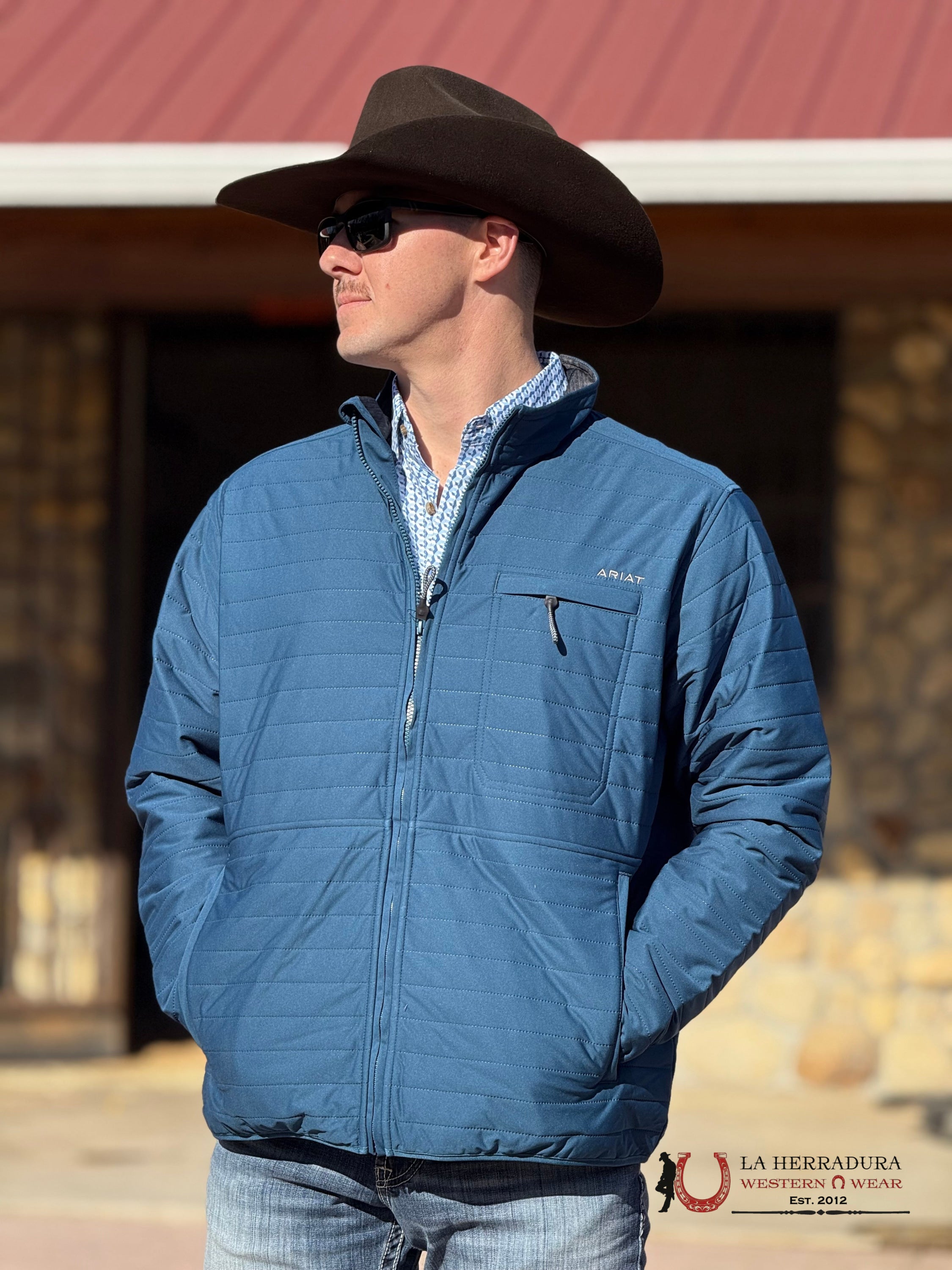 Ariat Teal Wylie Full Zip Up- 2464 Ropa Hombres