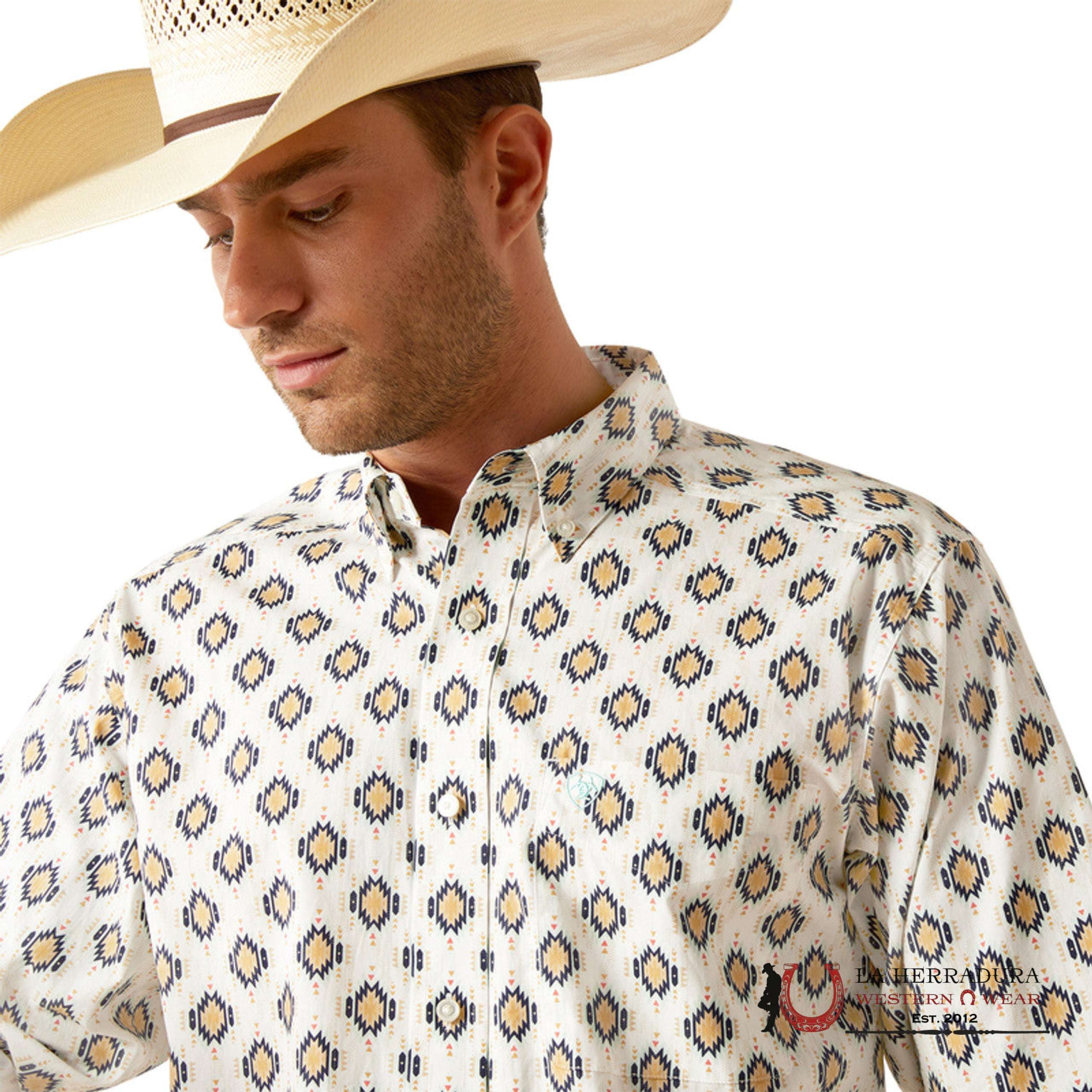 ARIAT TEAM CAI Long sleeve Khaki shirt - 4671 ROPA HOMBRES