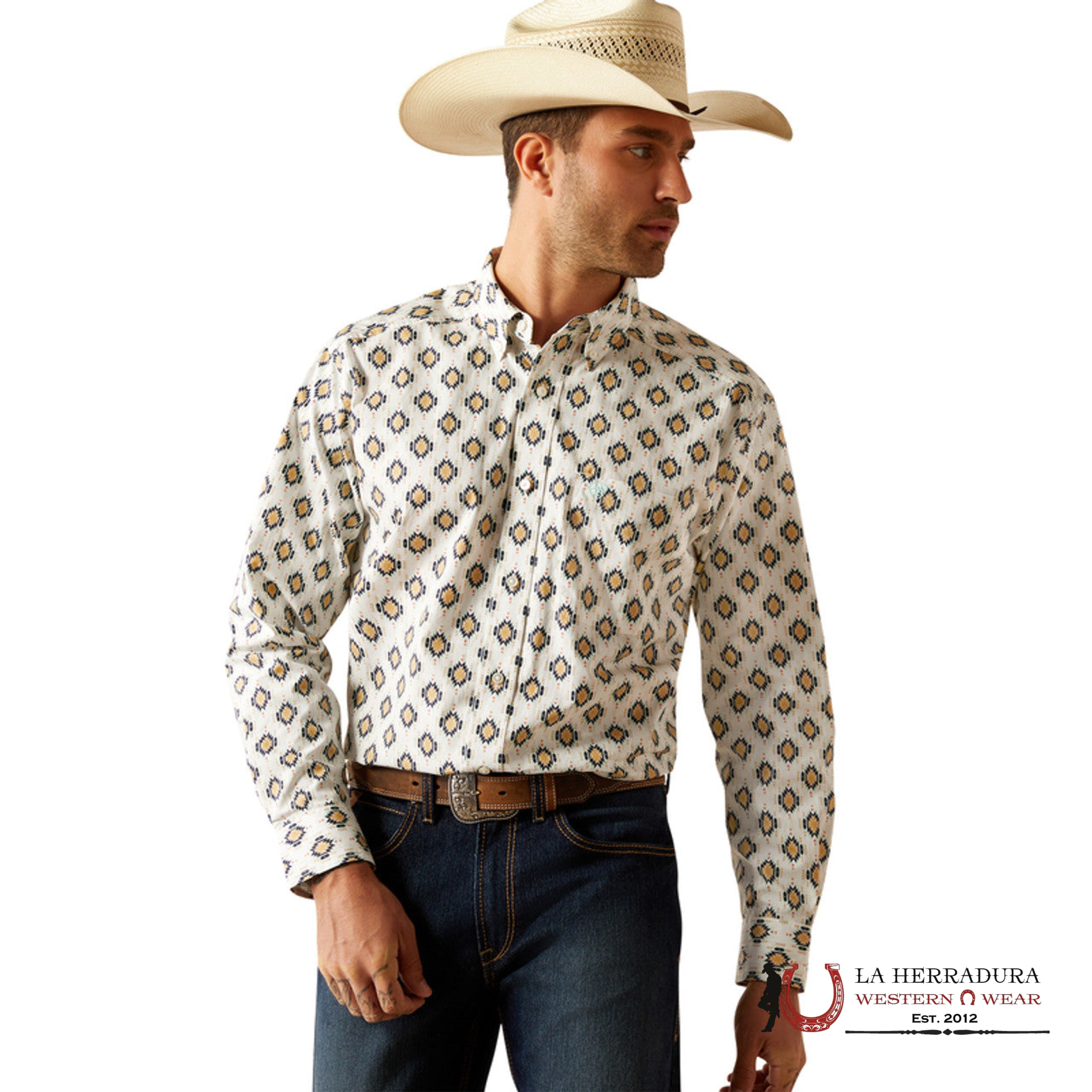 ARIAT TEAM CAI Long sleeve Khaki shirt - 4671 ROPA HOMBRES