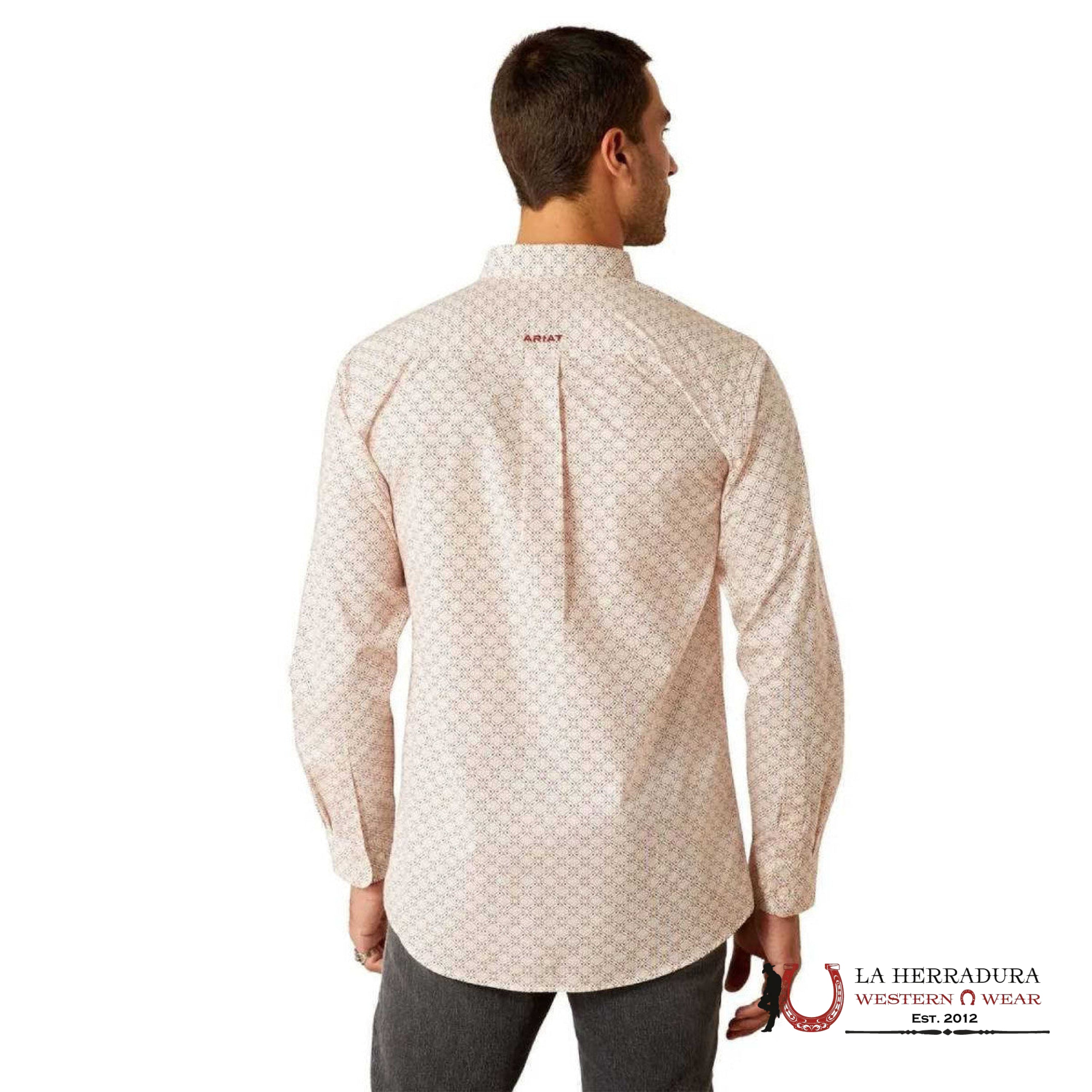 ARIAT TEAM Cross FTD Long Sleeve Red Shirt - 4802 ROPA HOMBRES