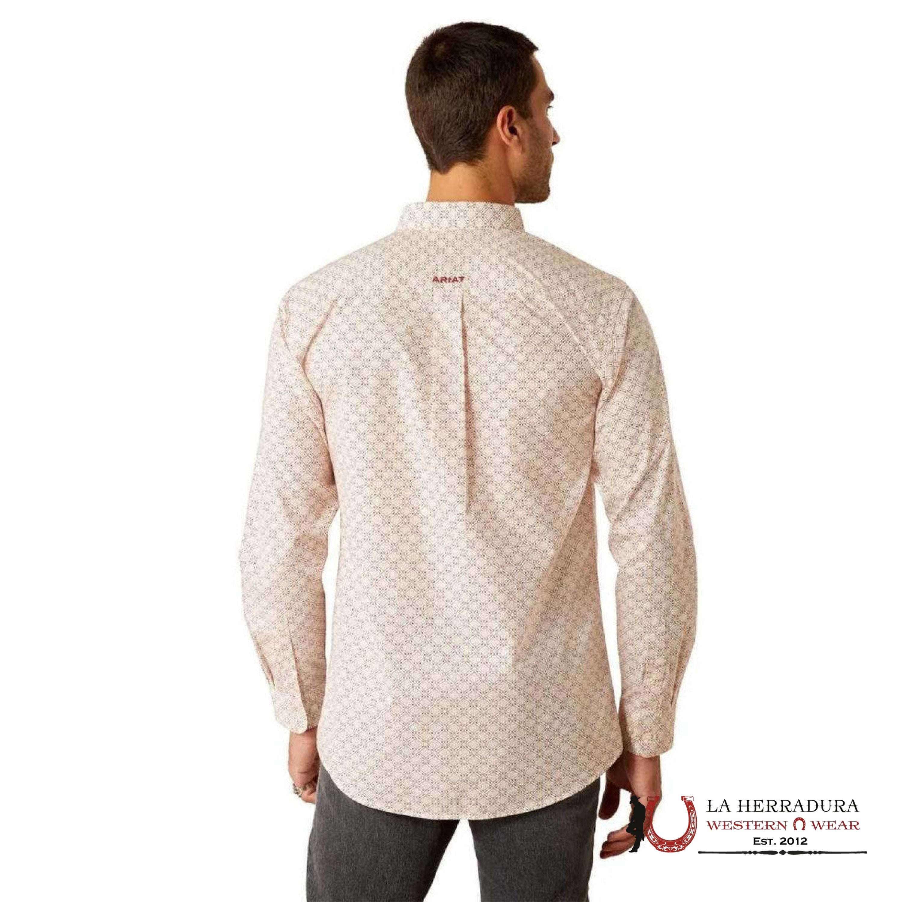 ARIAT TEAM Cross FTD Long Sleeve Red Shirt - 4802 ROPA HOMBRES