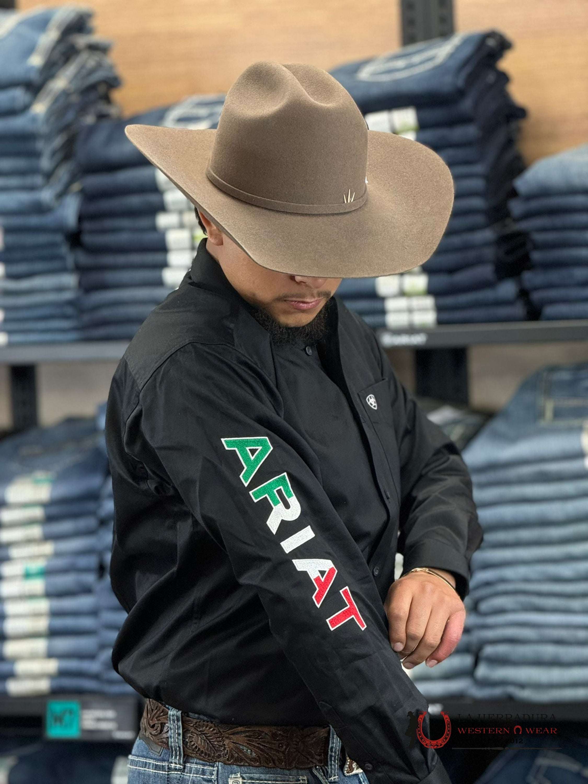 Ariat Team Logo Twill Black México 8500 Ropa Hombres