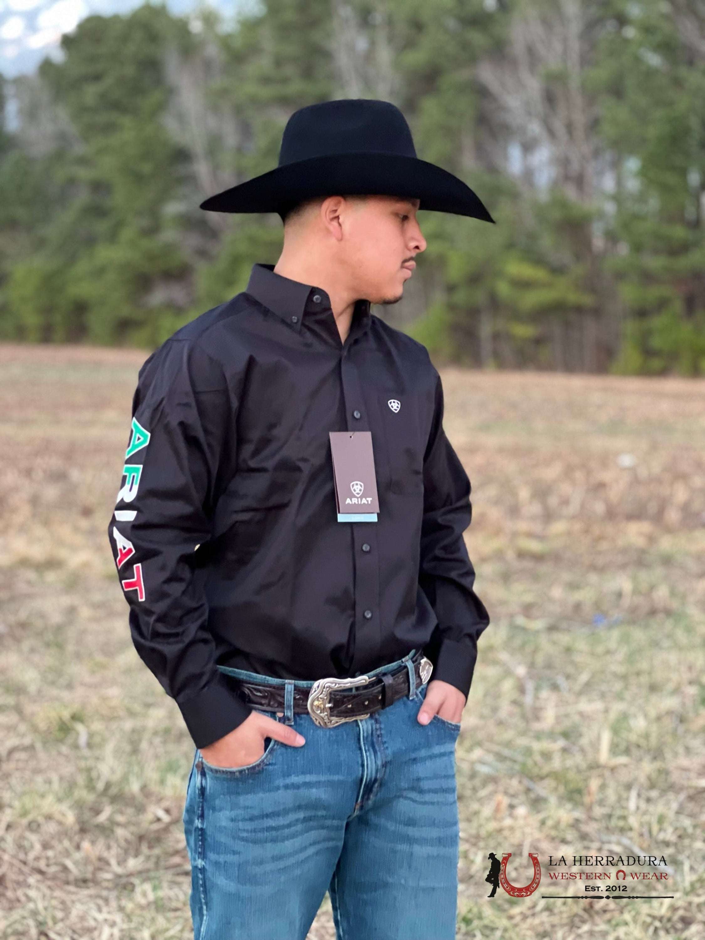 Ariat Team Logo Twill Black México 8500 Ropa Hombres