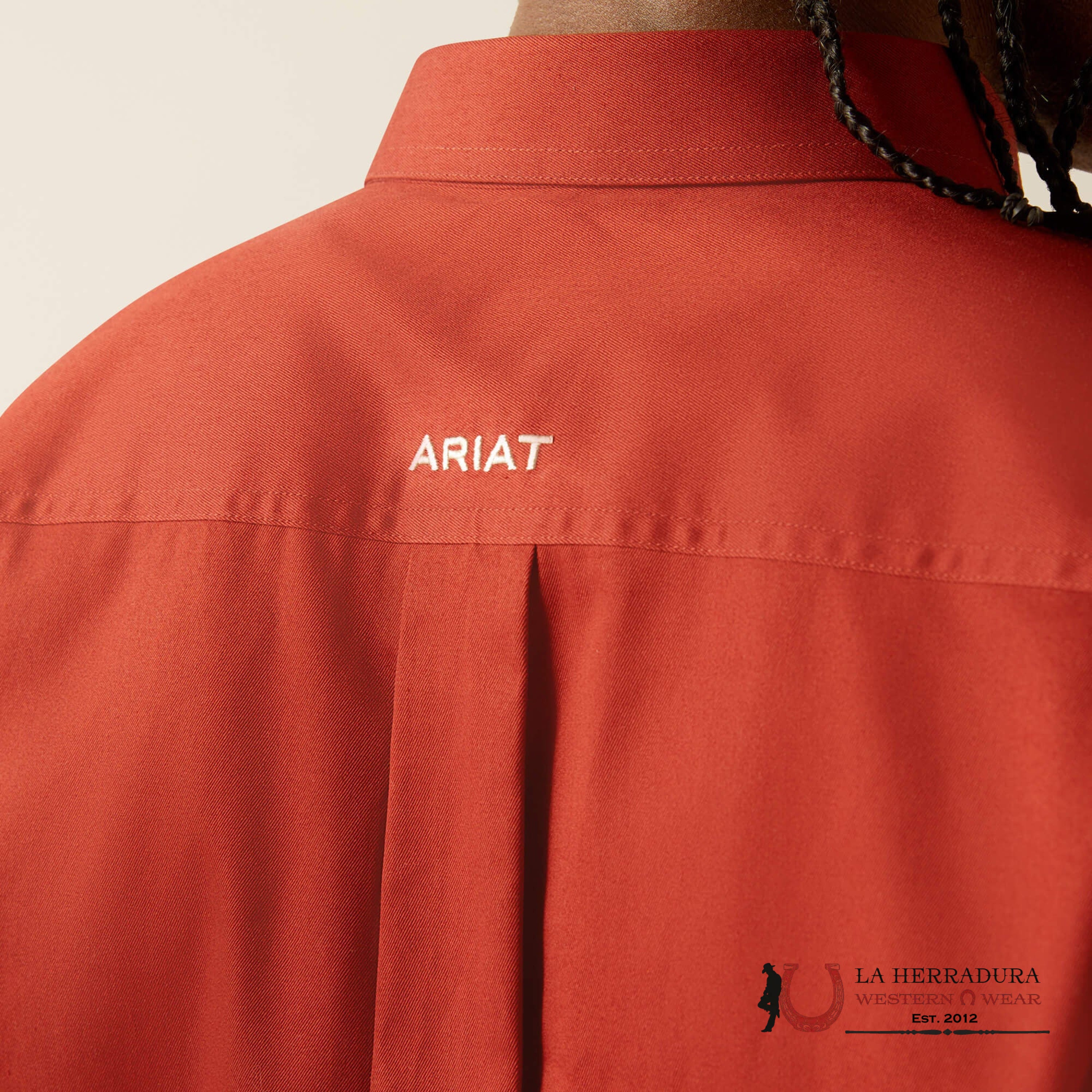 Ariat Team Logo Twill Long Sleeve Dark Red Khaki Ropa Hombres