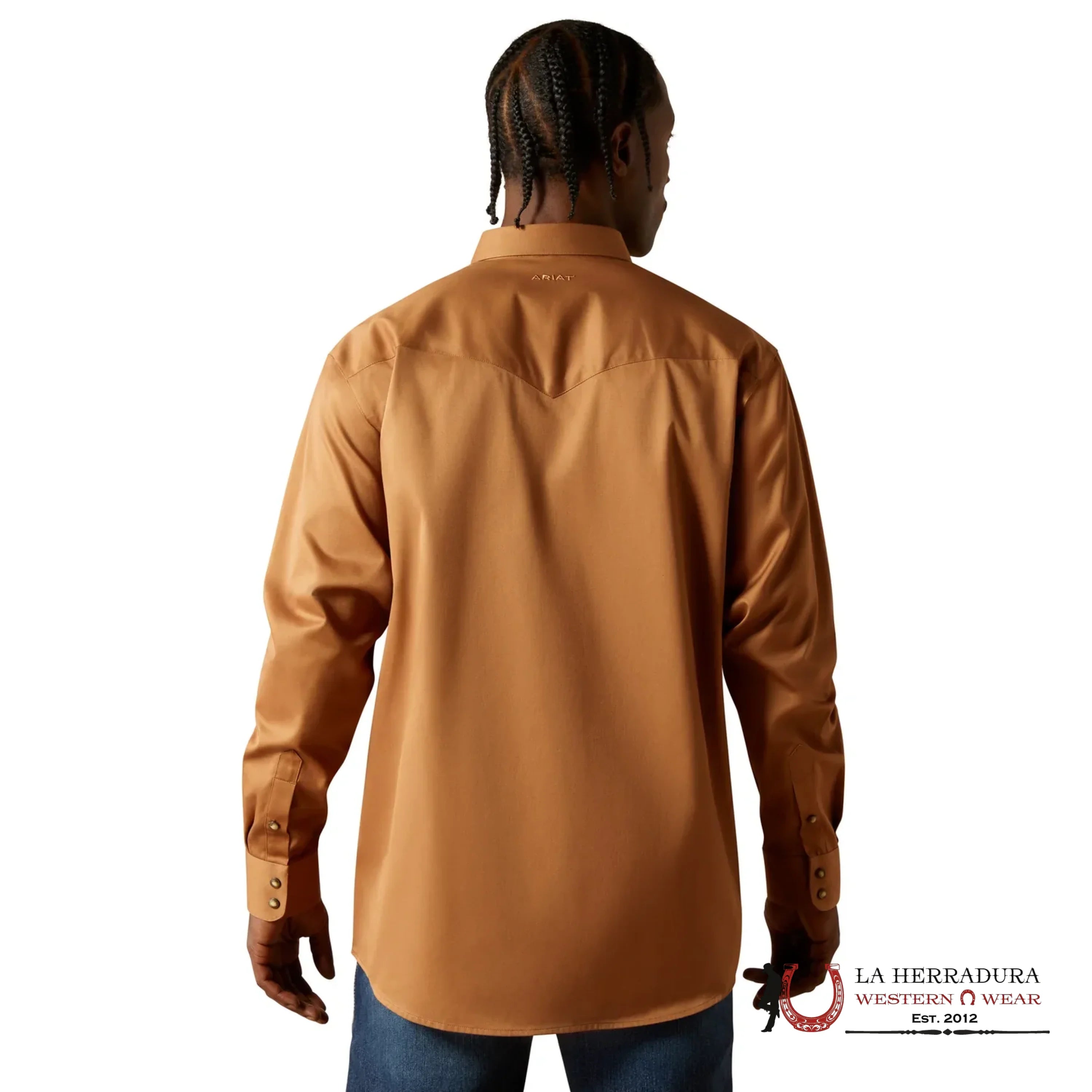 ARIAT TEAM LOGO TWILL LS SHRT TAN CLASSIC FIT 10062473 ROPA HOMBRES