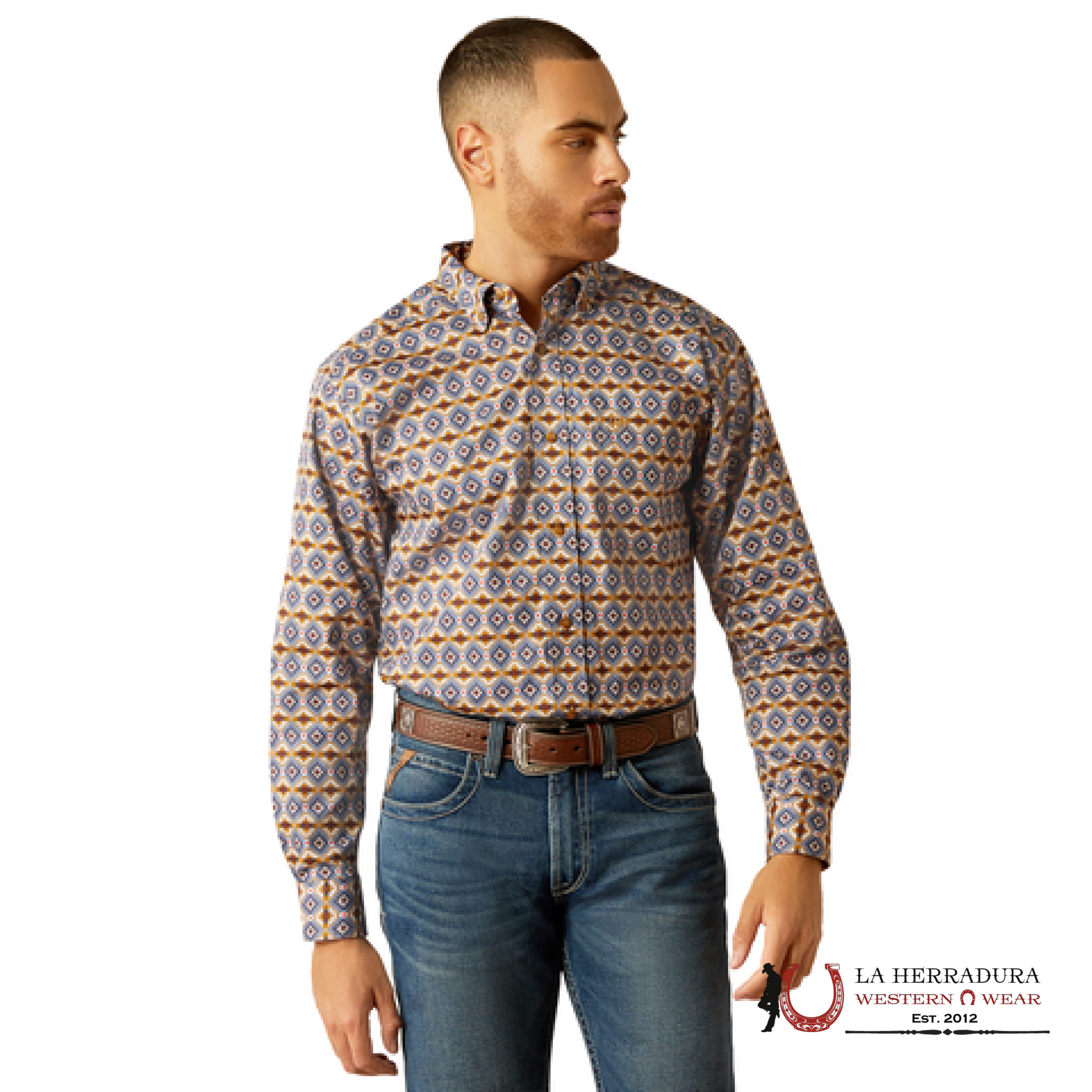 Ariat Tennessee Long Sleeve Blue- 2613 Ropa Hombres