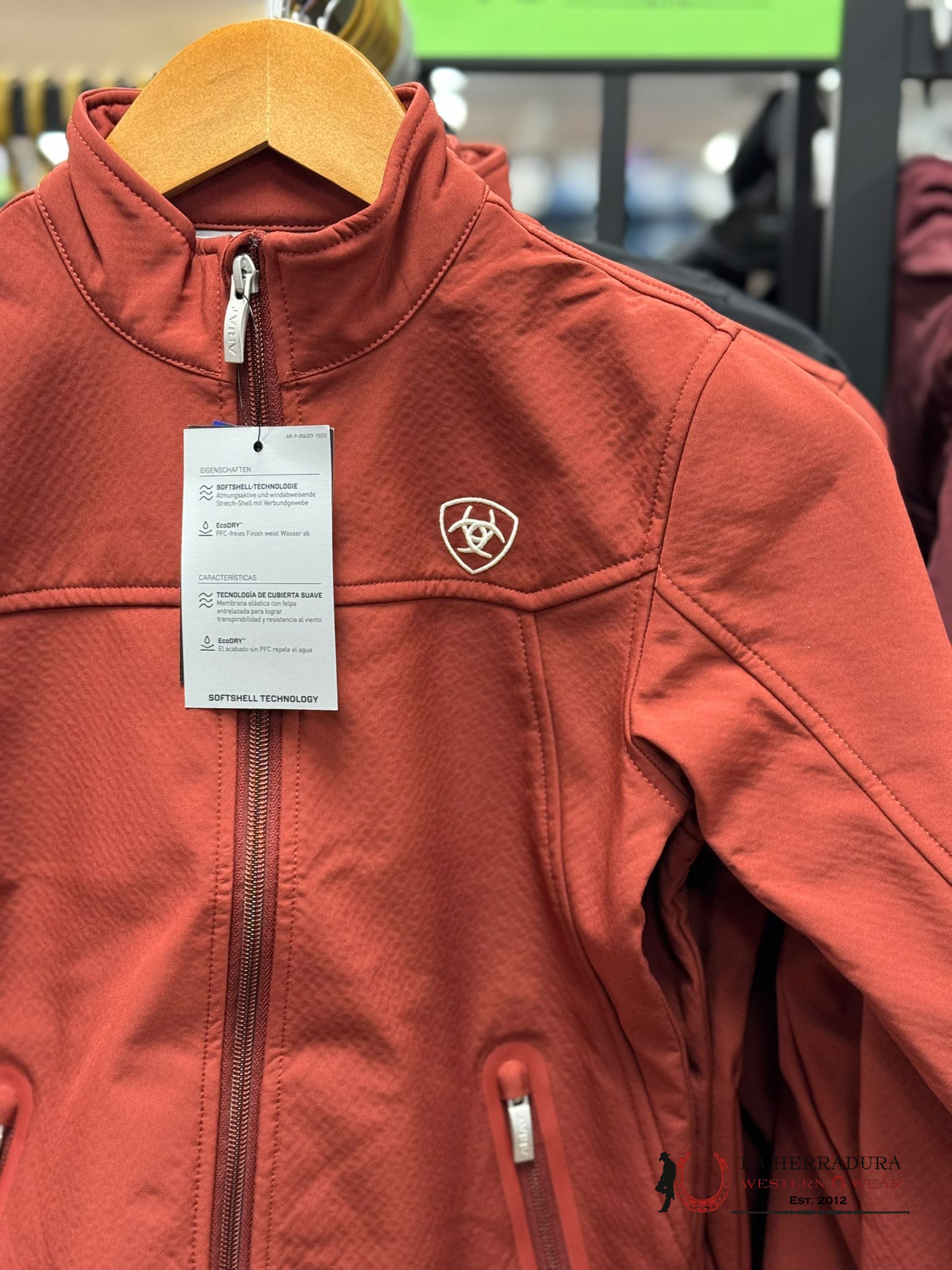 Ariat Unisex Youth Soft Shell Jacket Team Logo Fired Brick Niños