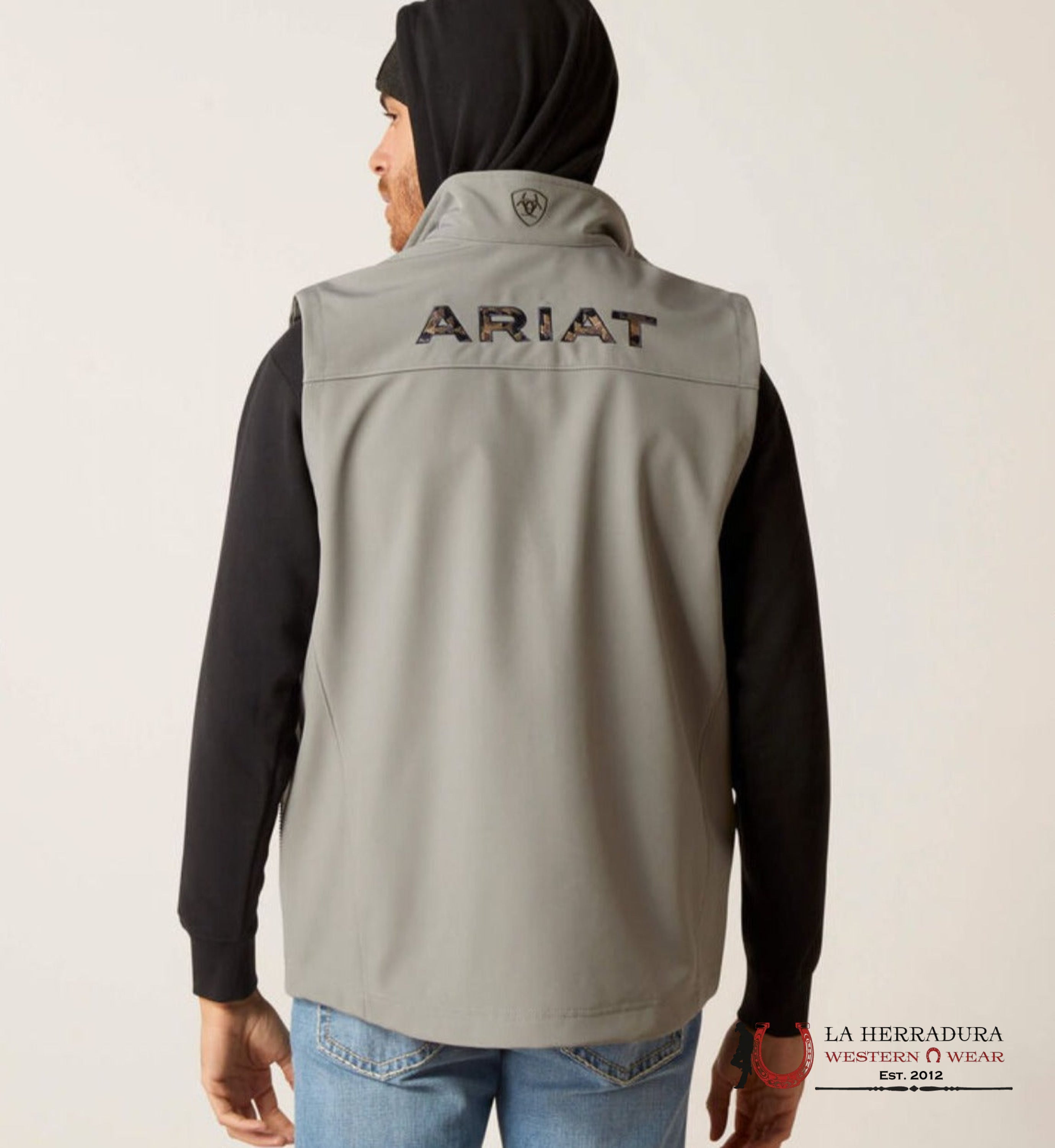 Ariat Vest Logo 2.0 Soft Shell Jetty Grey Ropa Hombres