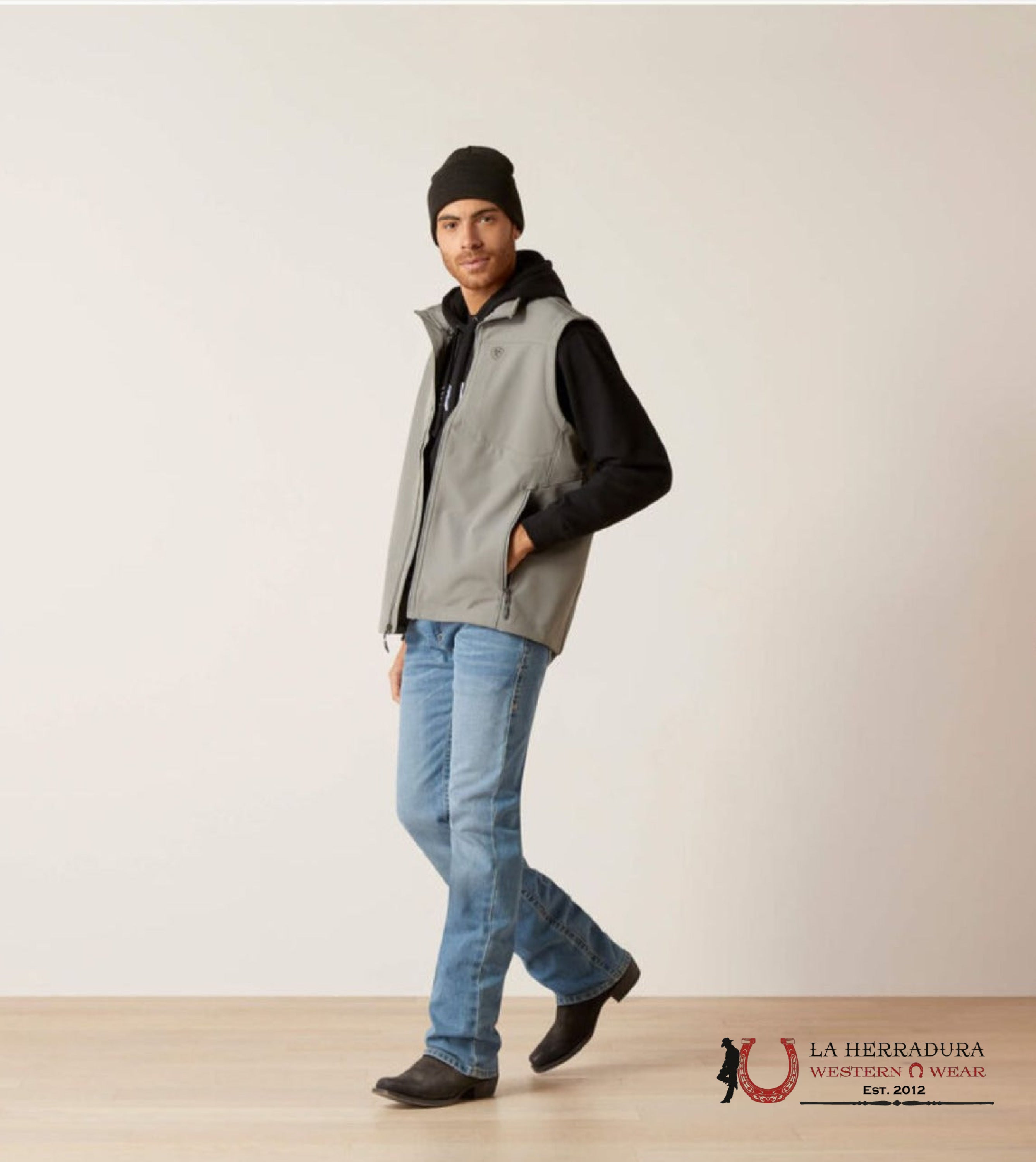 Ariat Vest Logo 2.0 Soft Shell Jetty Grey Ropa Hombres