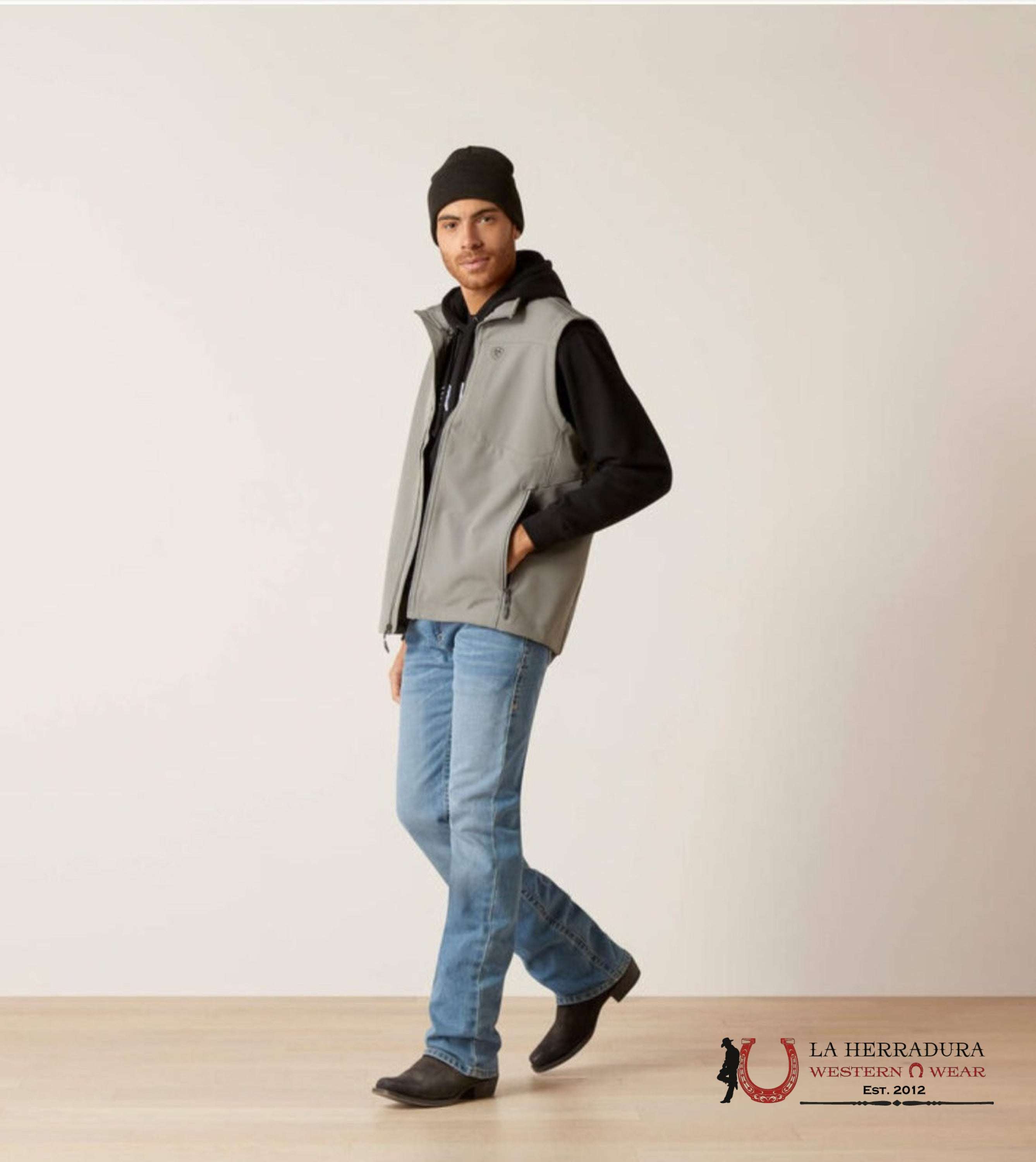 Ariat Vest Logo 2.0 Soft Shell Jetty Grey Ropa Hombres