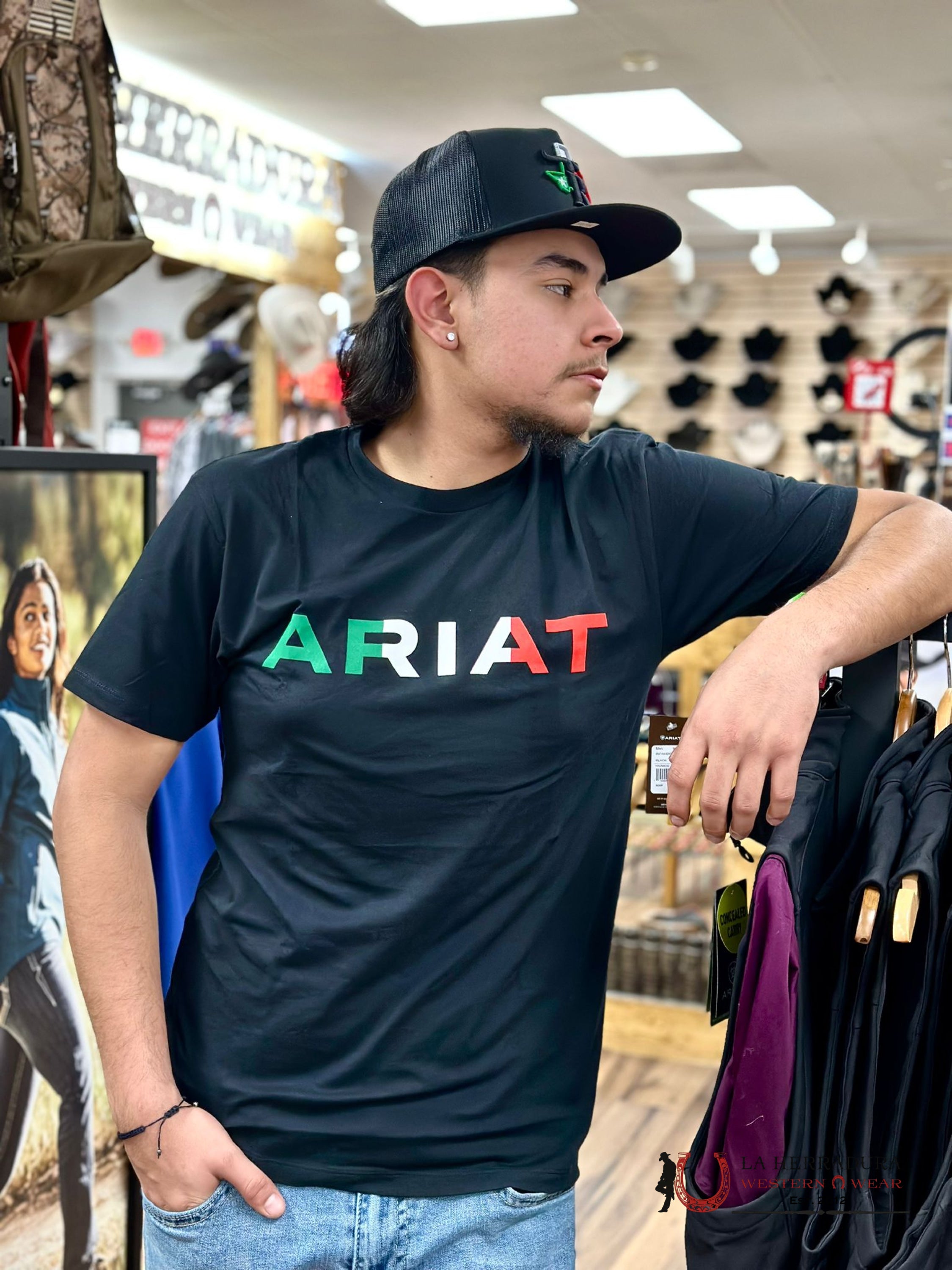 Ariat Viva Mexico T-Shirt Black Ropa Hombres