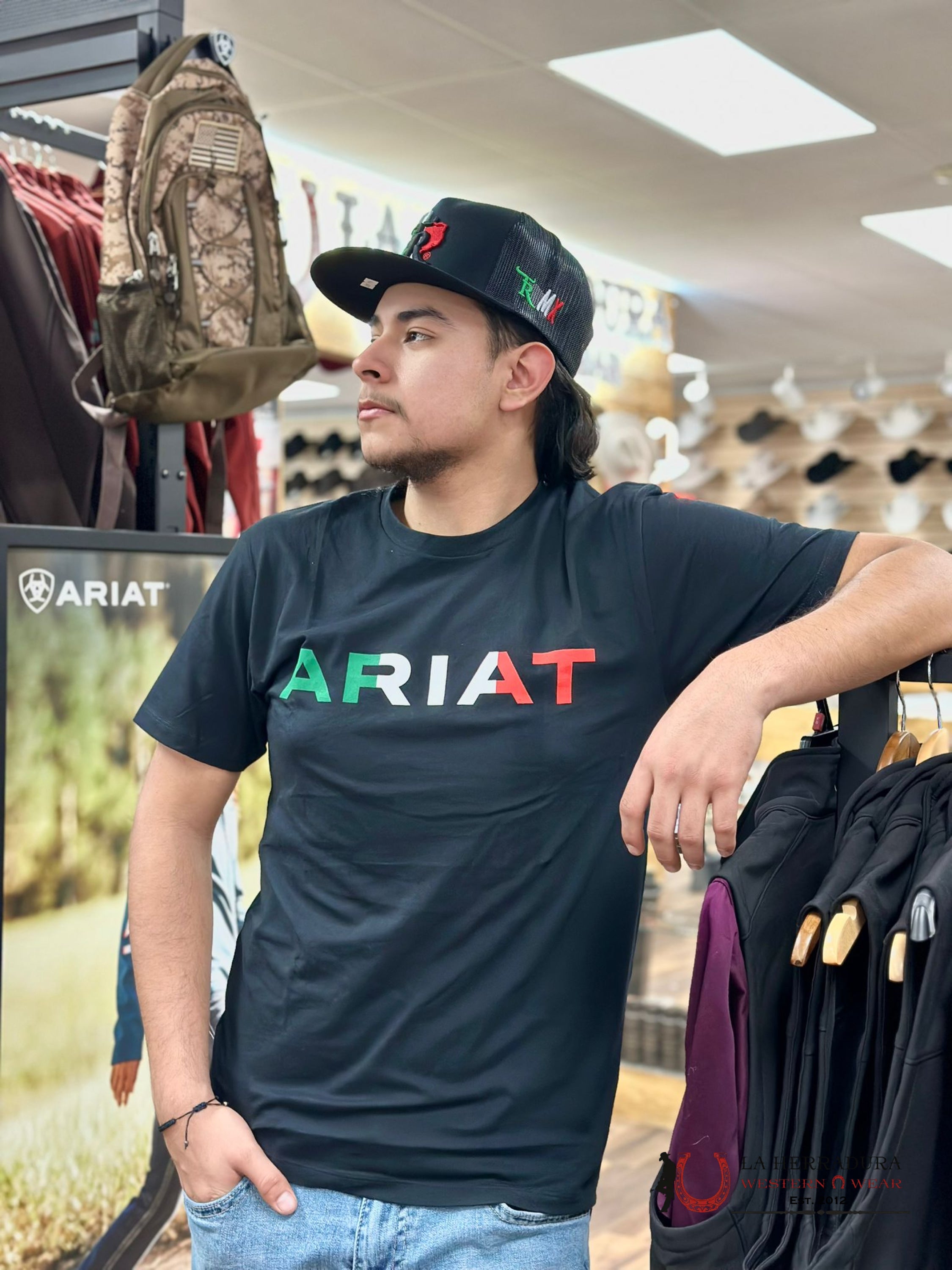 Ariat Viva Mexico T-Shirt Black Ropa Hombres