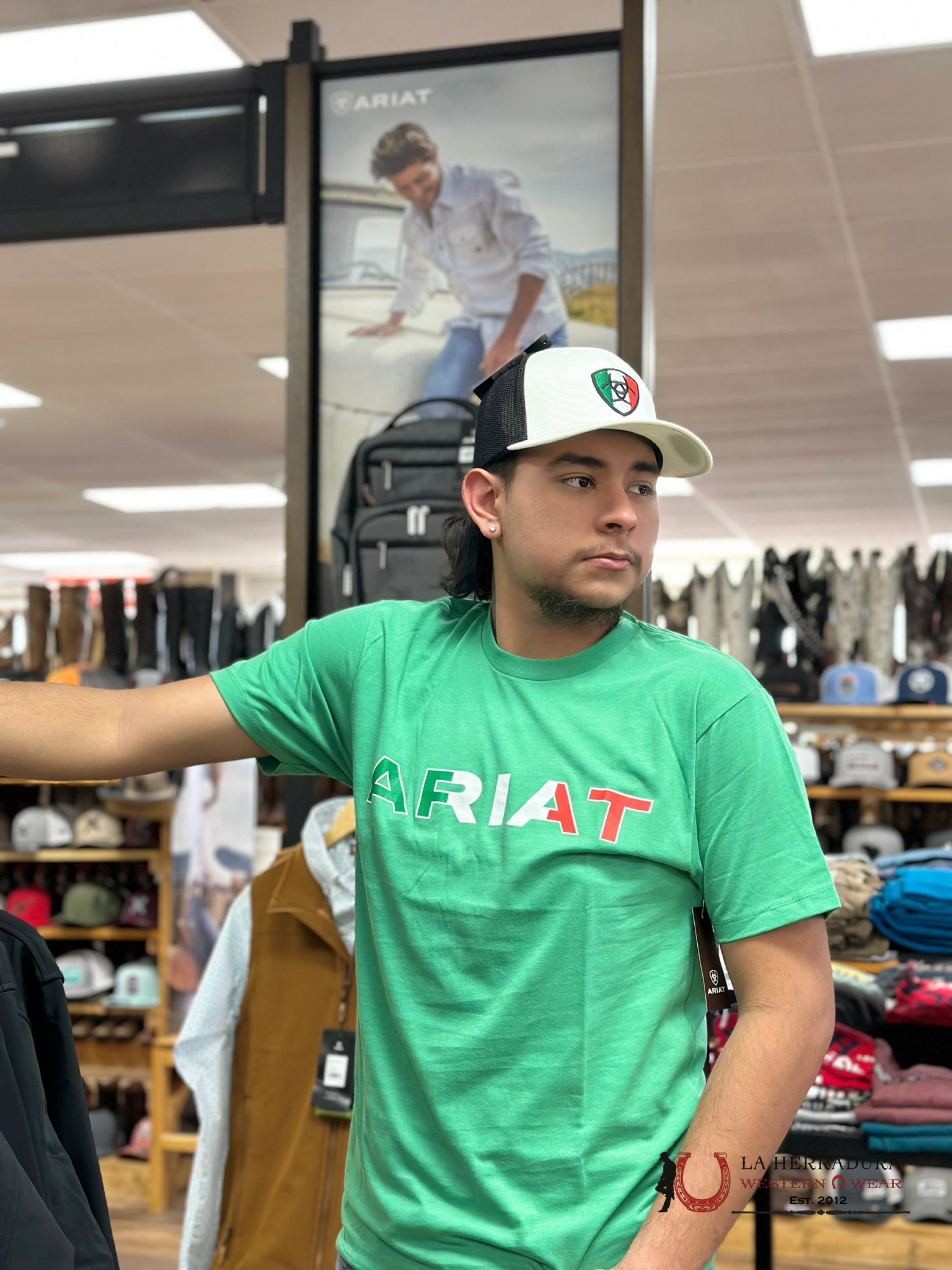 Ariat Viva Mexico T-Shirt Green Ropa Hombres