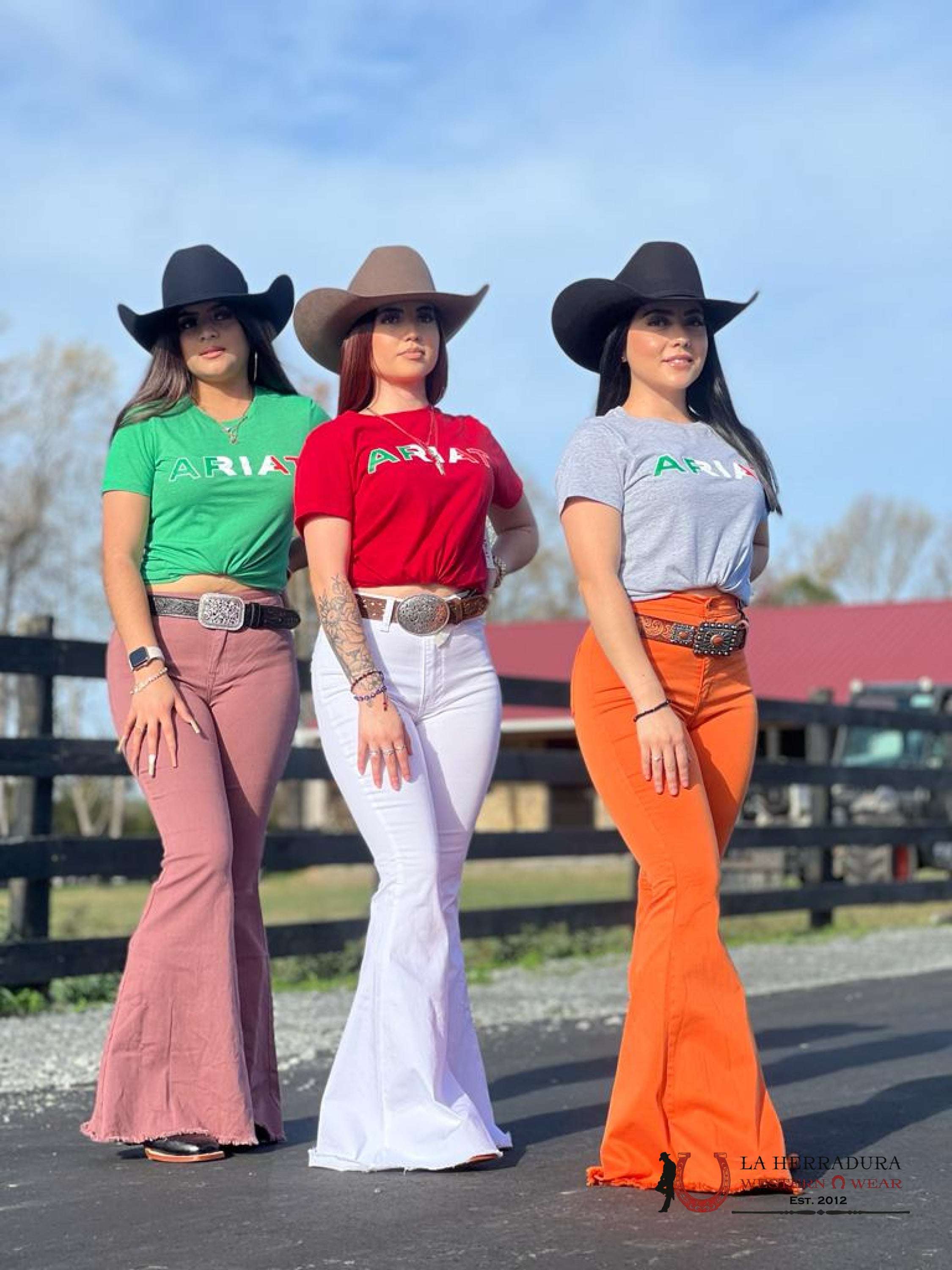 Ariat Viva Mexico T-Shirt Grey-Red-Green-Black Ropa Mujeres