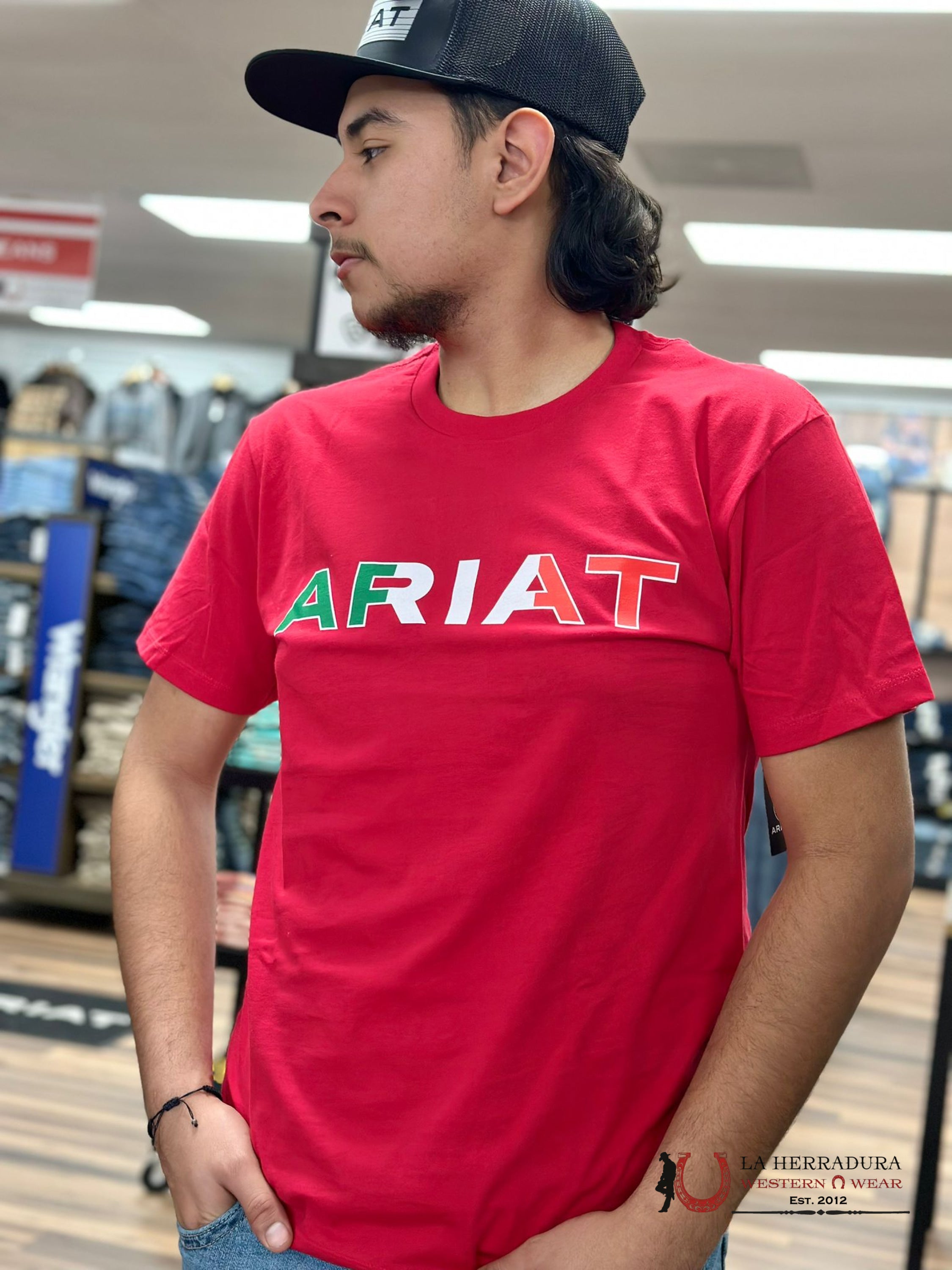 Ariat Viva Mexico T-Shirt Red Ropa Hombres