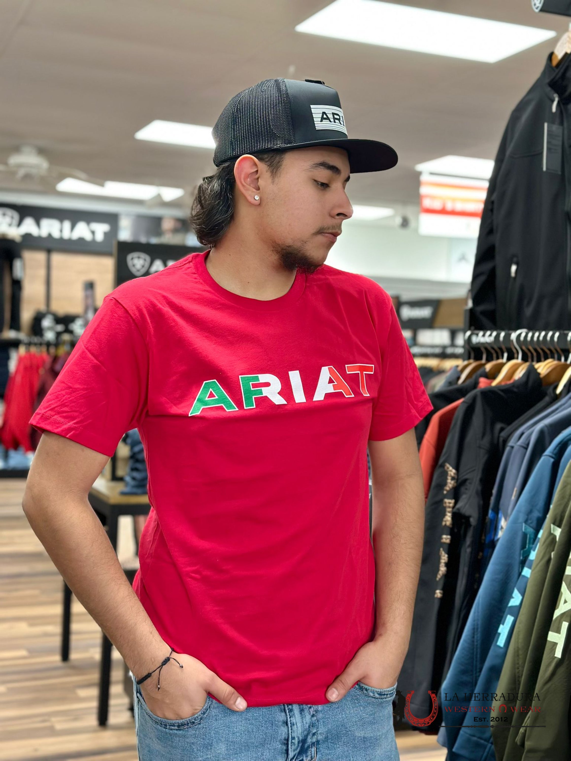 Ariat Viva Mexico T-Shirt Red Ropa Hombres