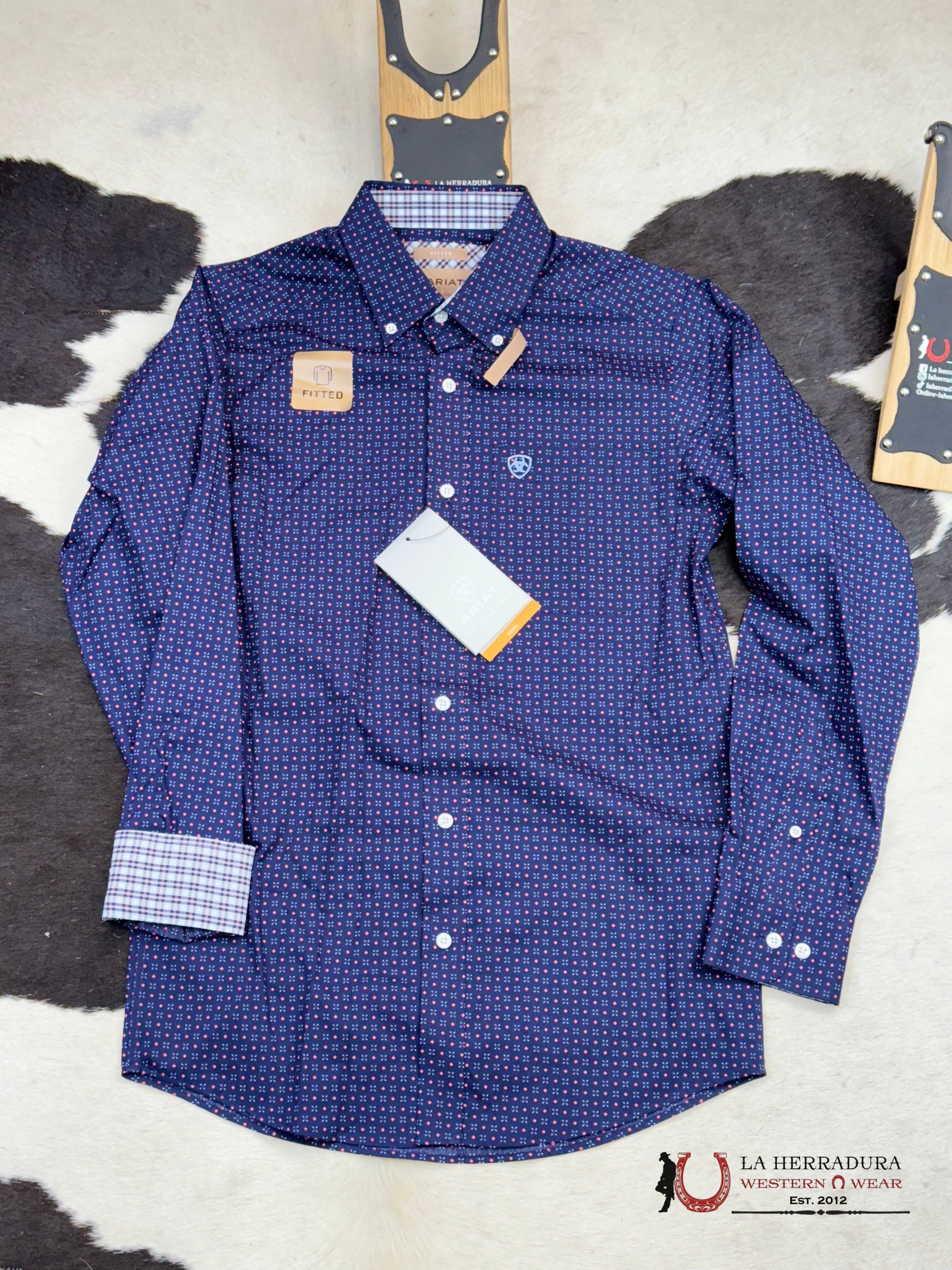 Ariat Wells Peacock Fitted Long Sleeve Shirt Ropa Hombres