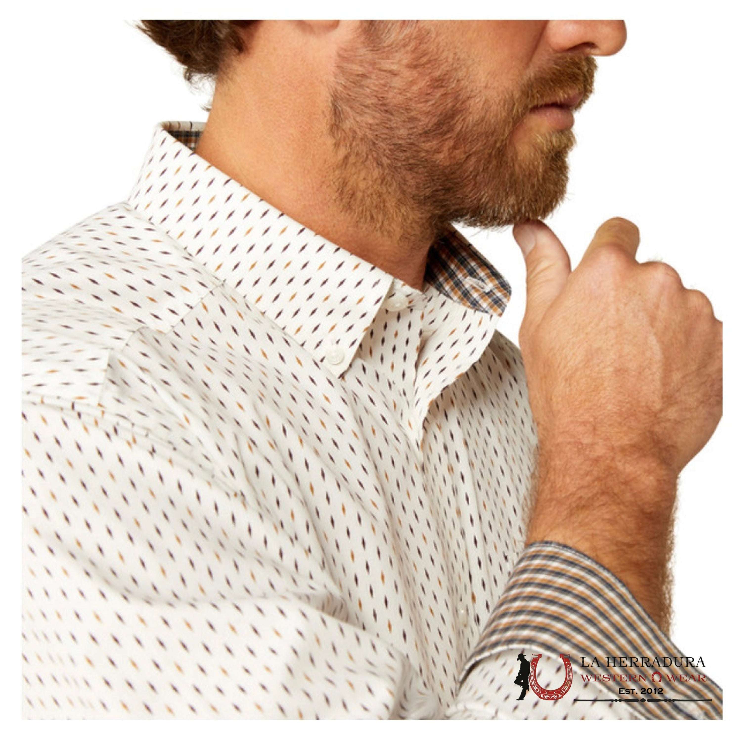 Ariat White Izzy Long Sleeve Ropa Hombres