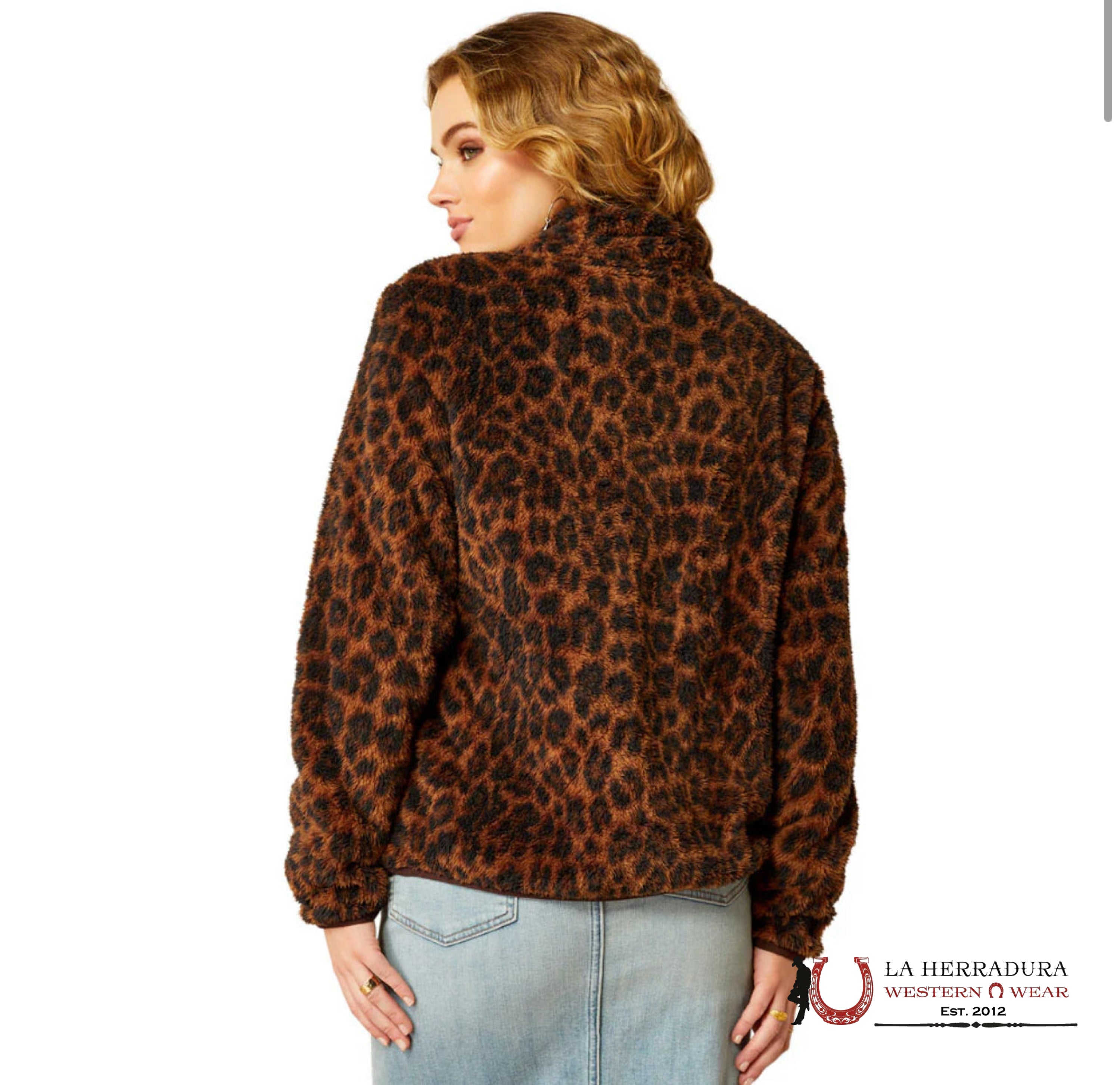 Ariat Berber Snap Front Sweatshirt Lila Leopard- 3009 Ropa Mujeres