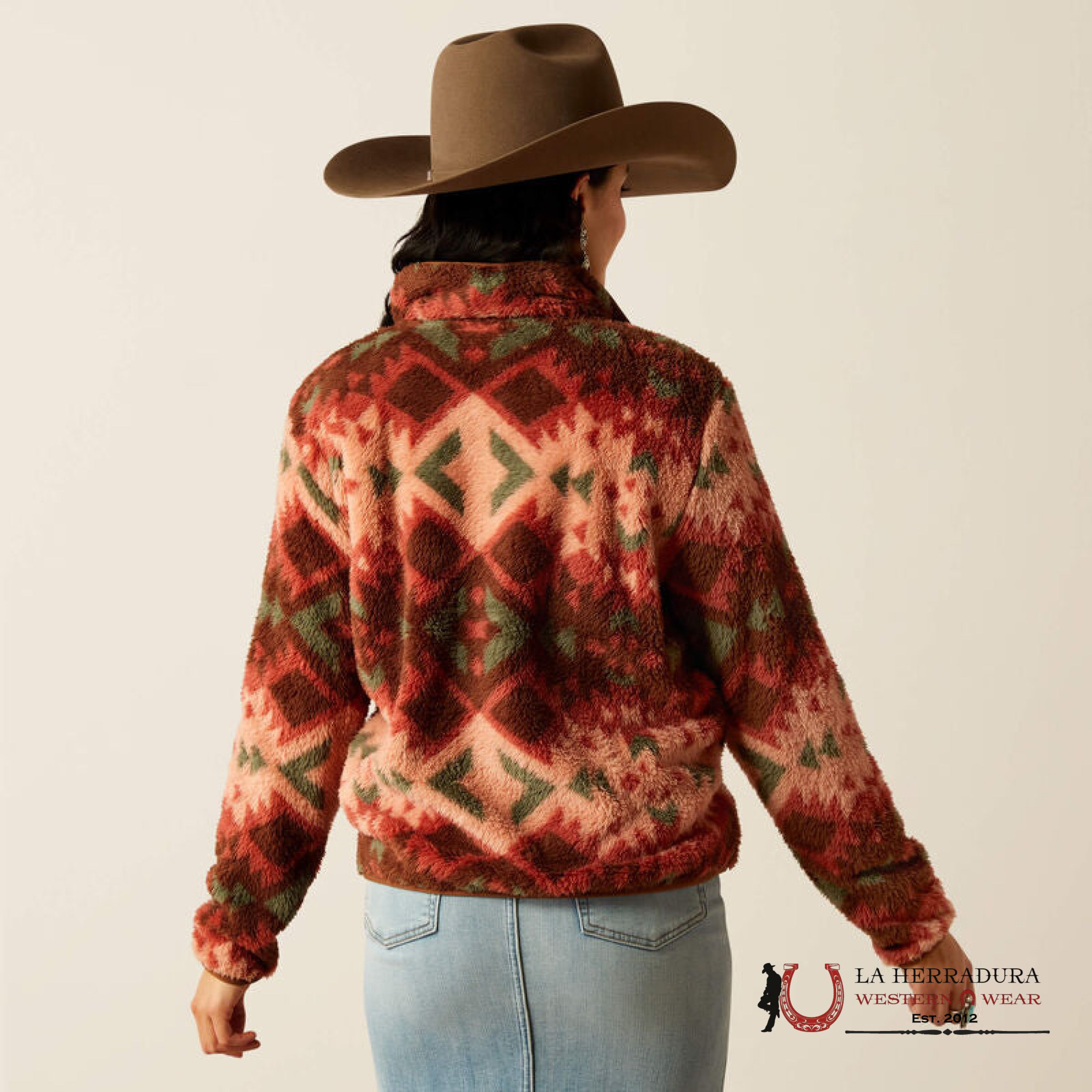 Ariat Berber Snap Front Sweatshirt Plainsview Print - 3942 Ropa Mujeres