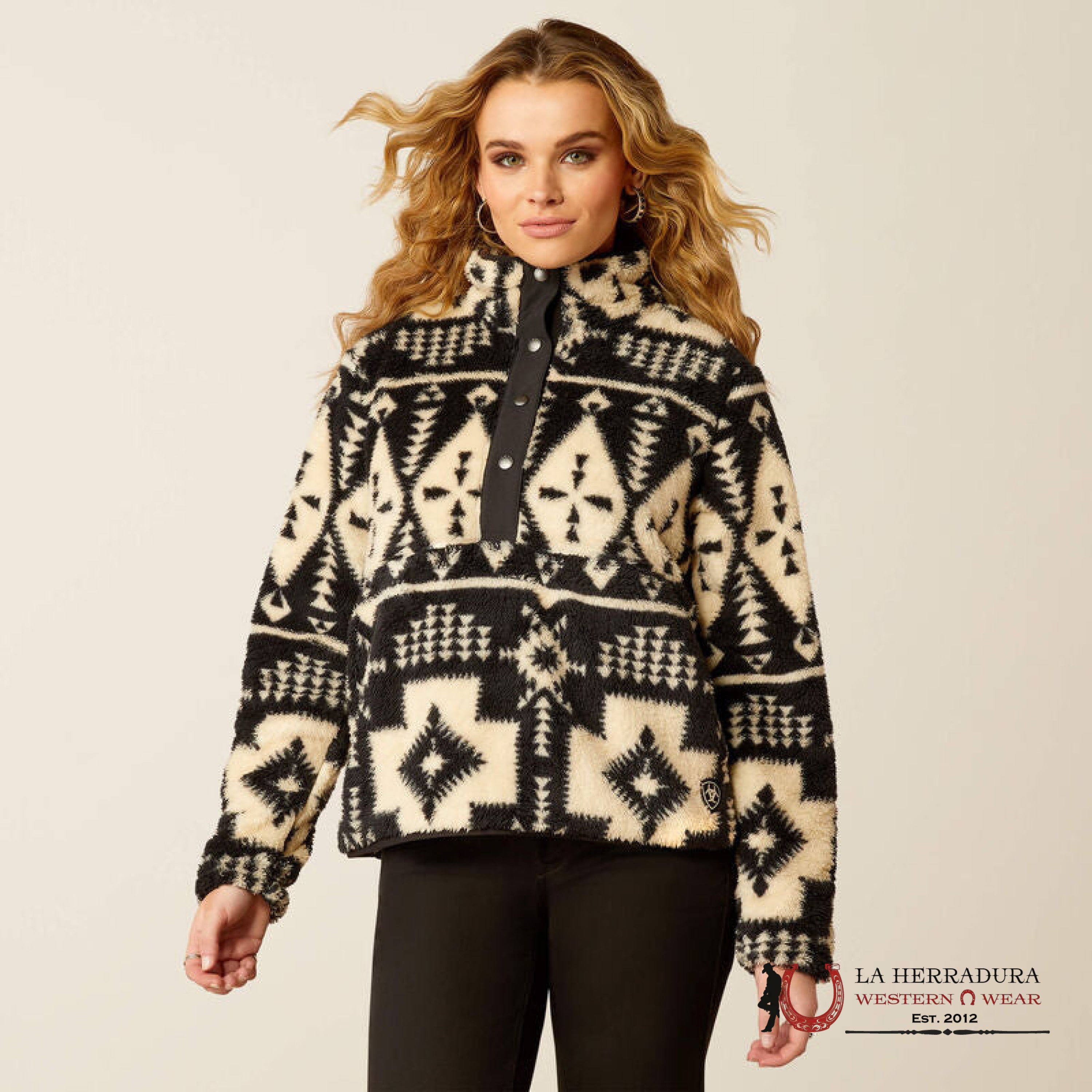 Ariat Berber Snap Front Sweatshirt Winslow Southwest Print-3010 Ropa Mujeres