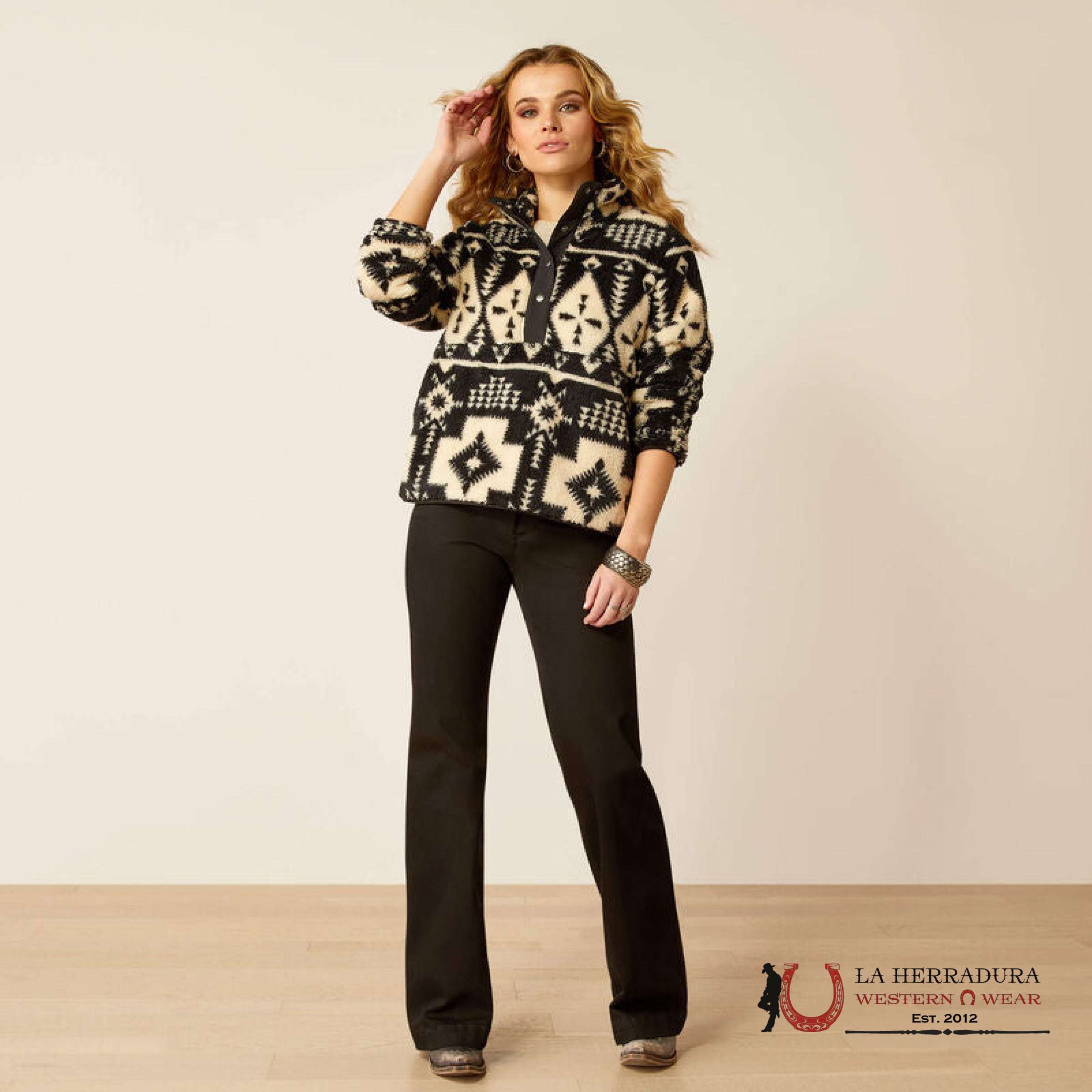 Ariat Berber Snap Front Sweatshirt Winslow Southwest Print-3010 Ropa Mujeres