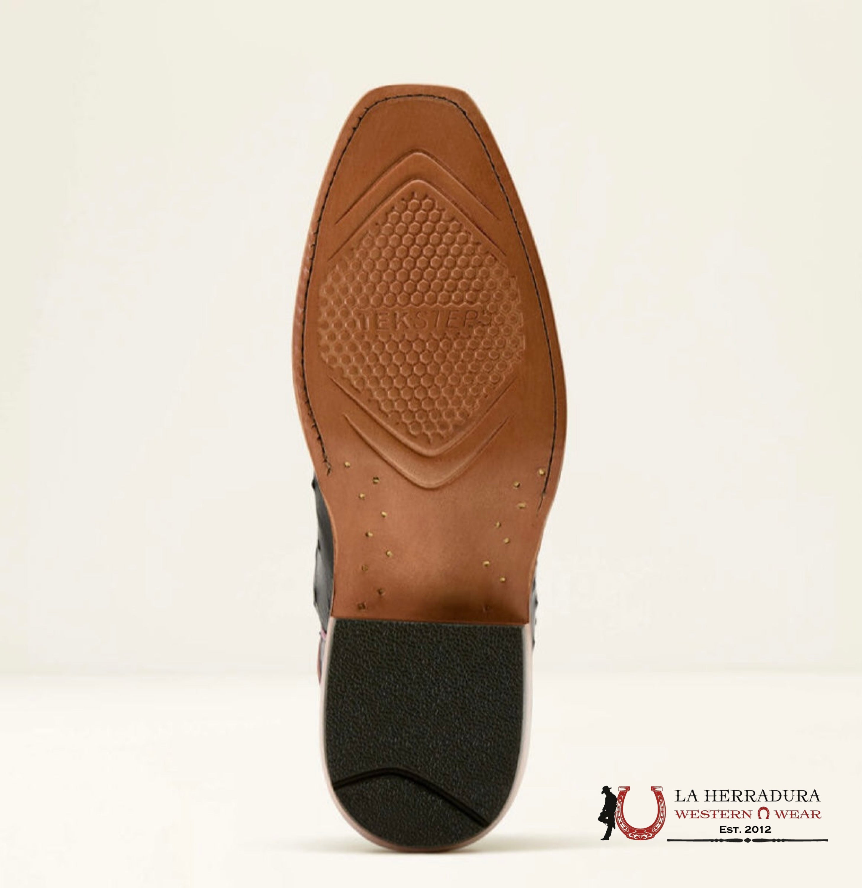 Ariat Women Boot Futurity Revival Jet Black Full Quill Ostrich/Sunrise Shine Botas Mujeres