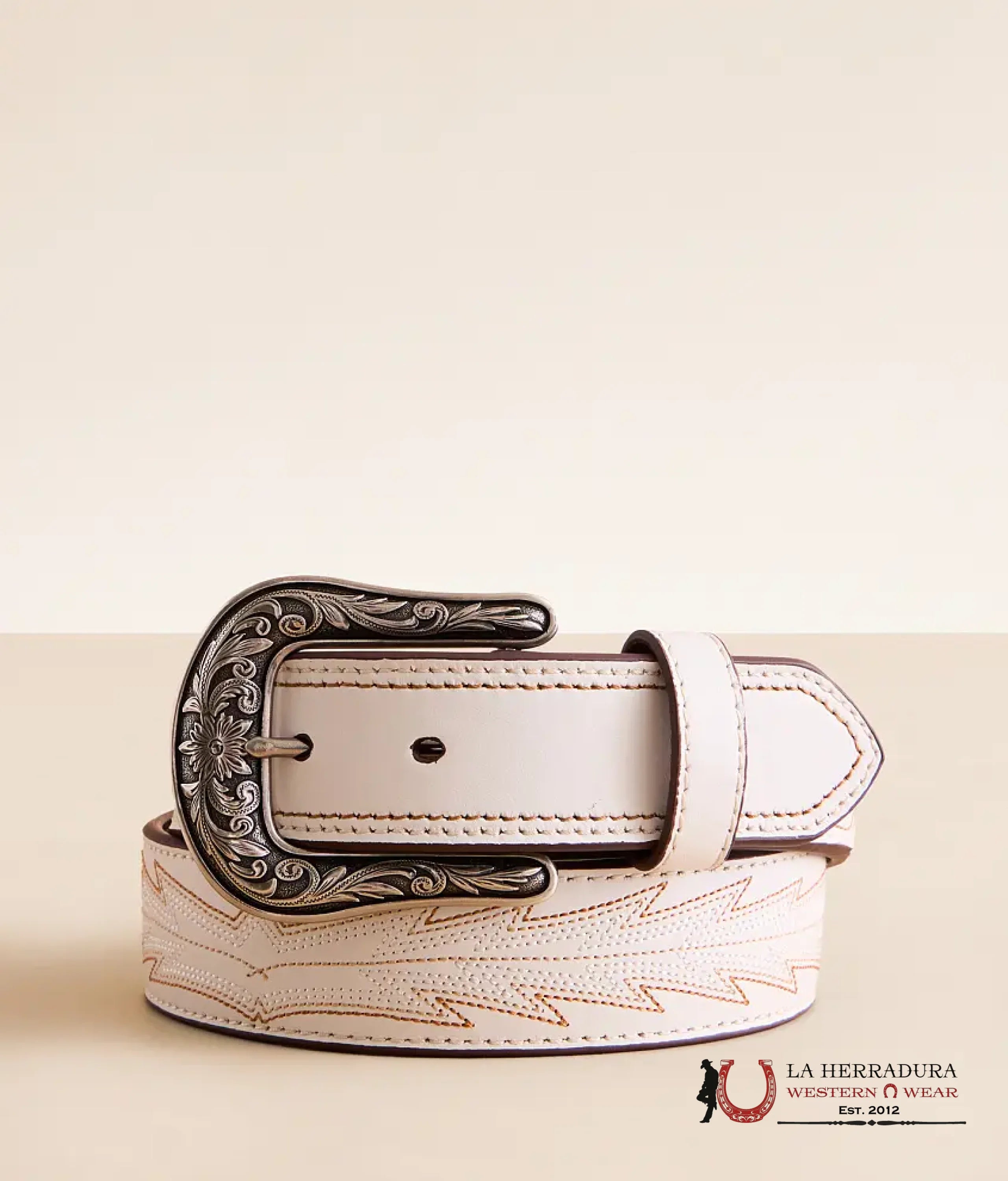 Ariat Women Classic White Belt- A1568005 CINTURONES MUJERES