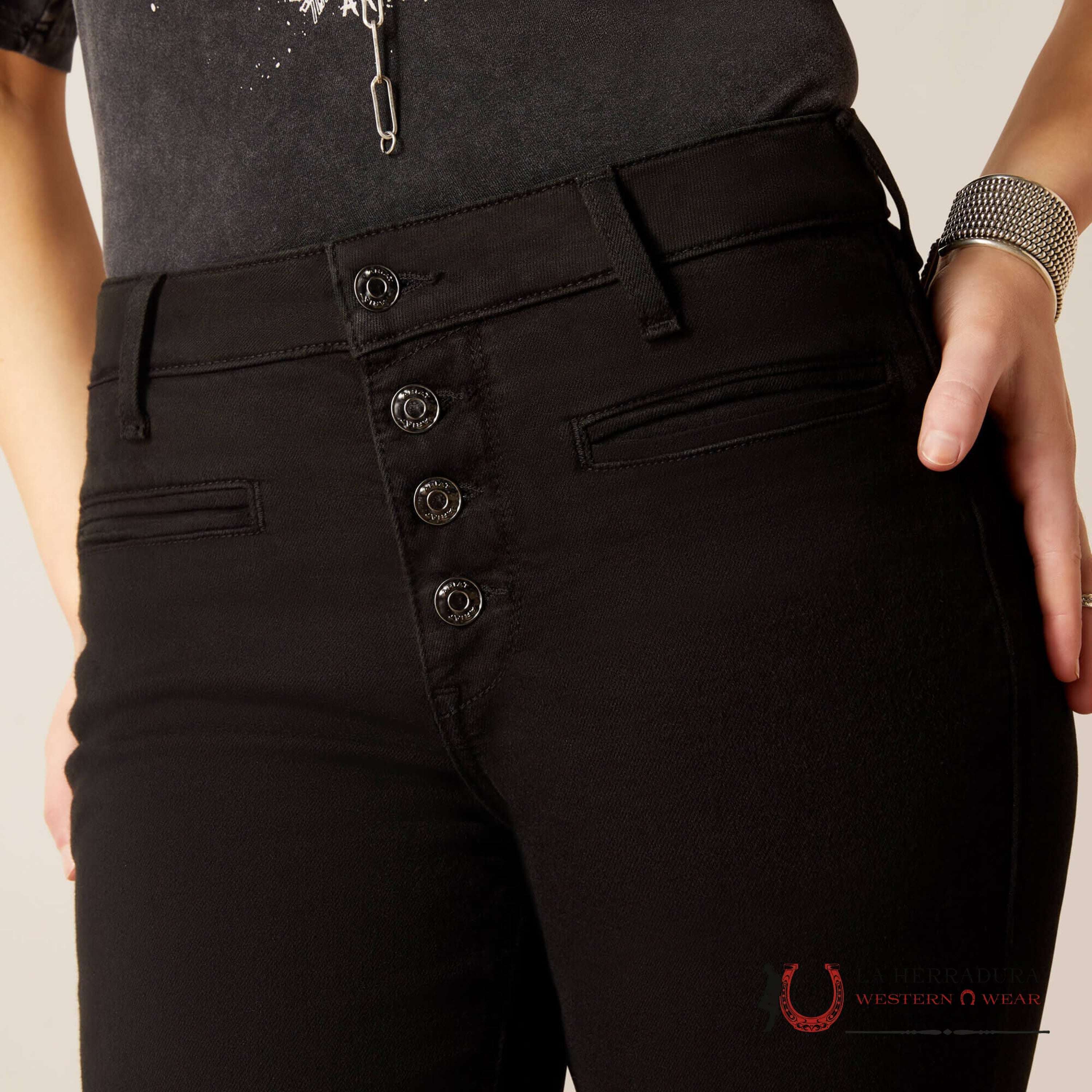 ARIAT WOMEN HIGH RISE KICK FLARE BLACK JEAN- 10047416 ROPA MUJERES