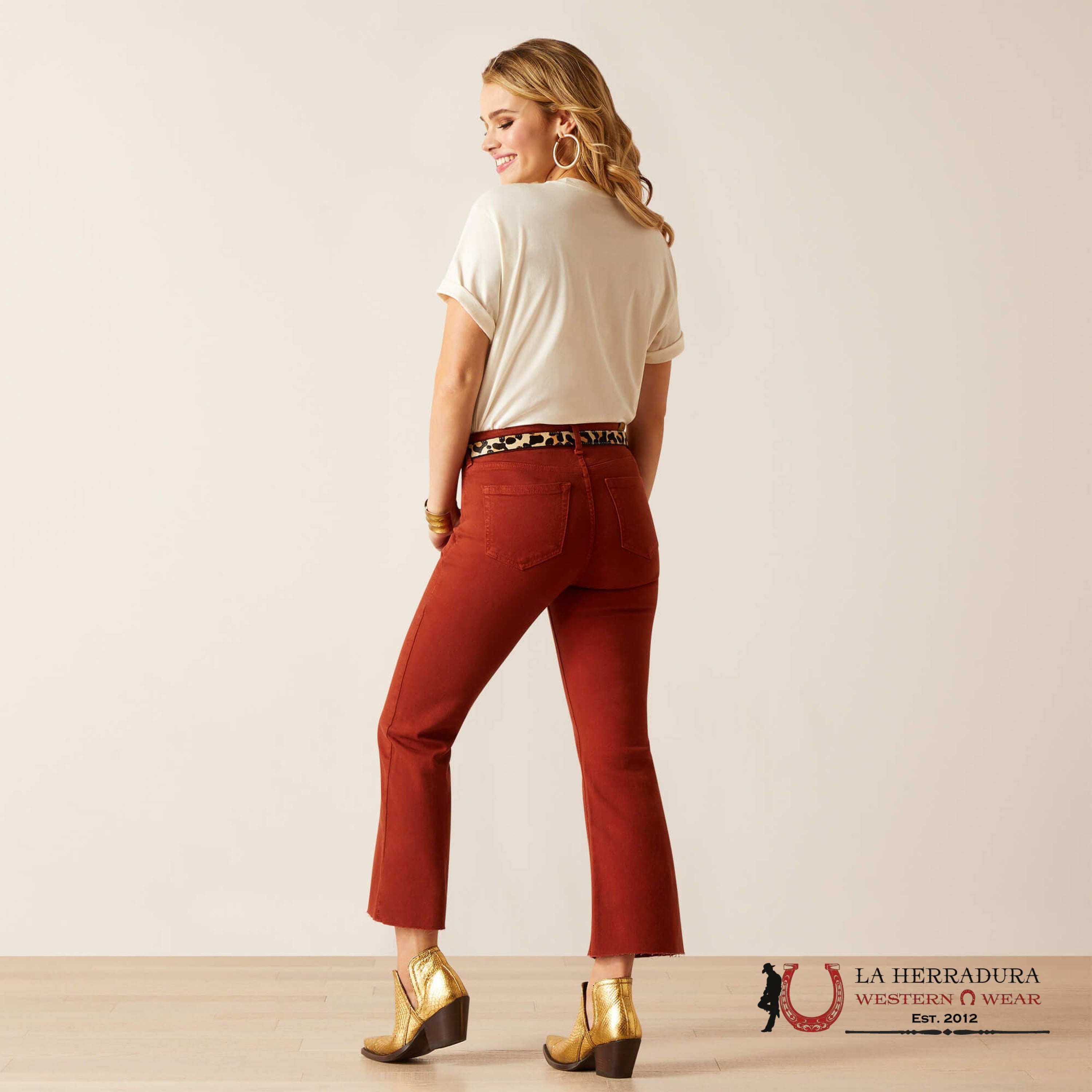 ARIAT WOMEN HIGH RISE KICK FLARE BRICK JEAN- 10047415 ROPA MUJERES