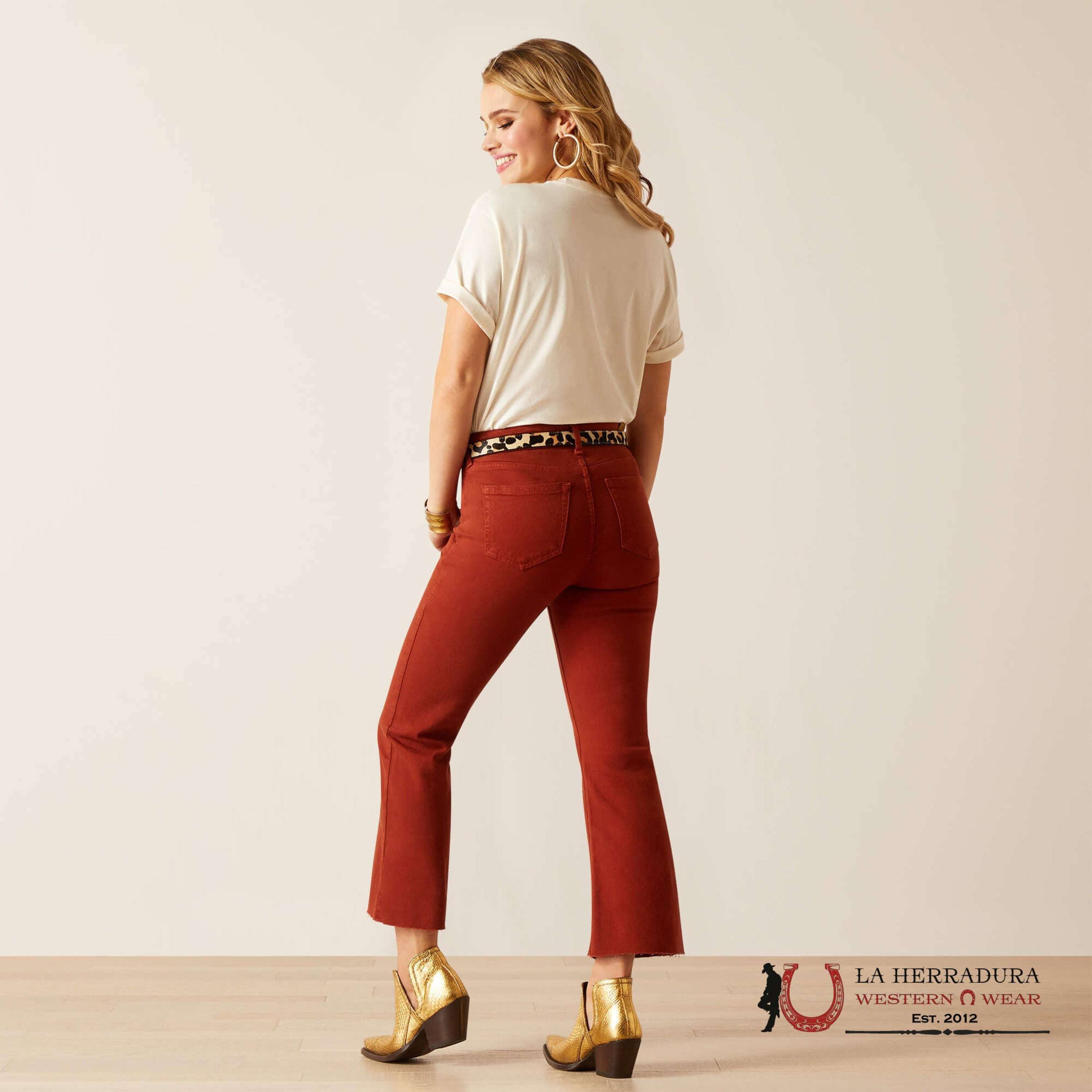 ARIAT WOMEN HIGH RISE KICK FLARE BRICK JEAN- 10047415 ROPA MUJERES