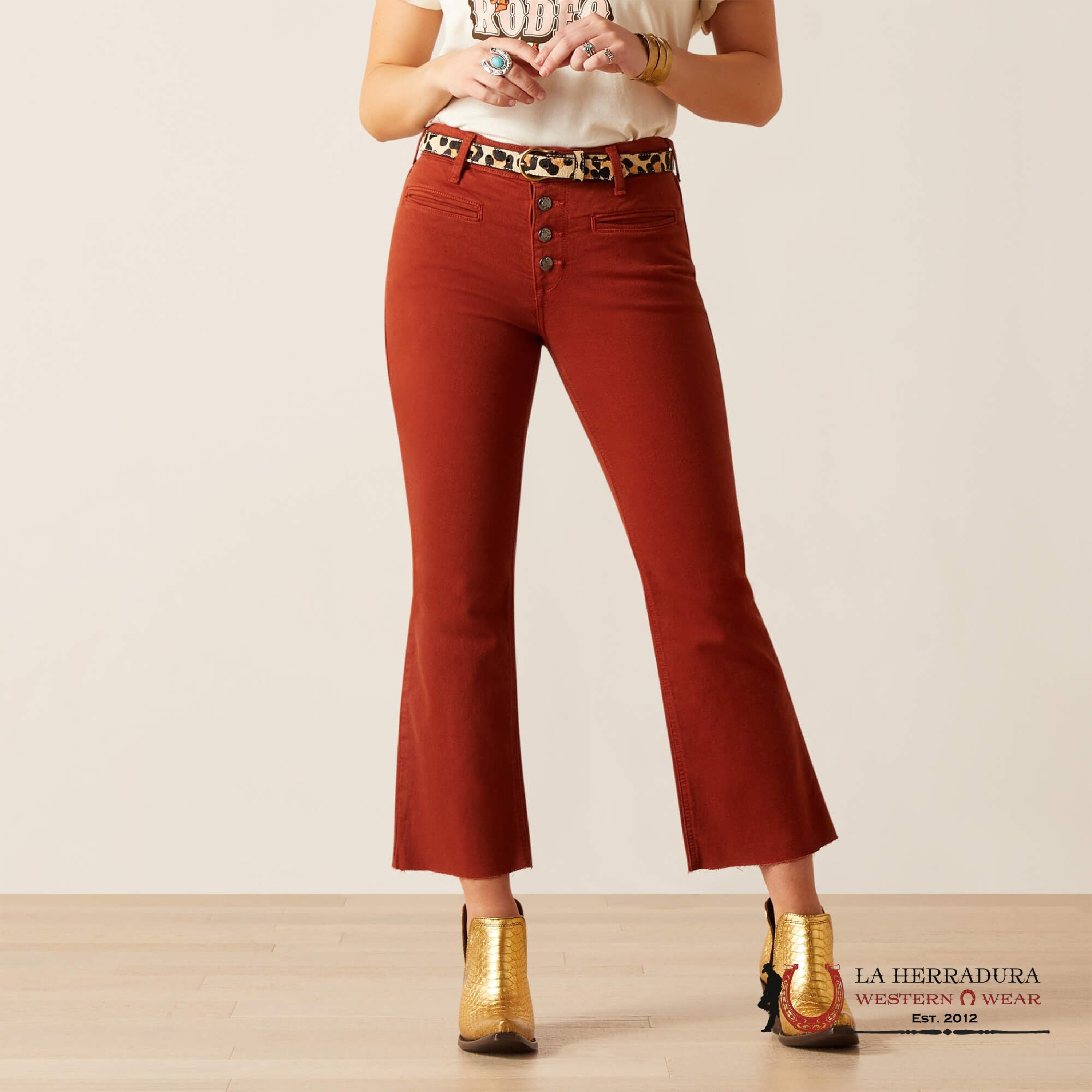 ARIAT WOMEN HIGH RISE KICK FLARE BRICK JEAN- 10047415 ROPA MUJERES