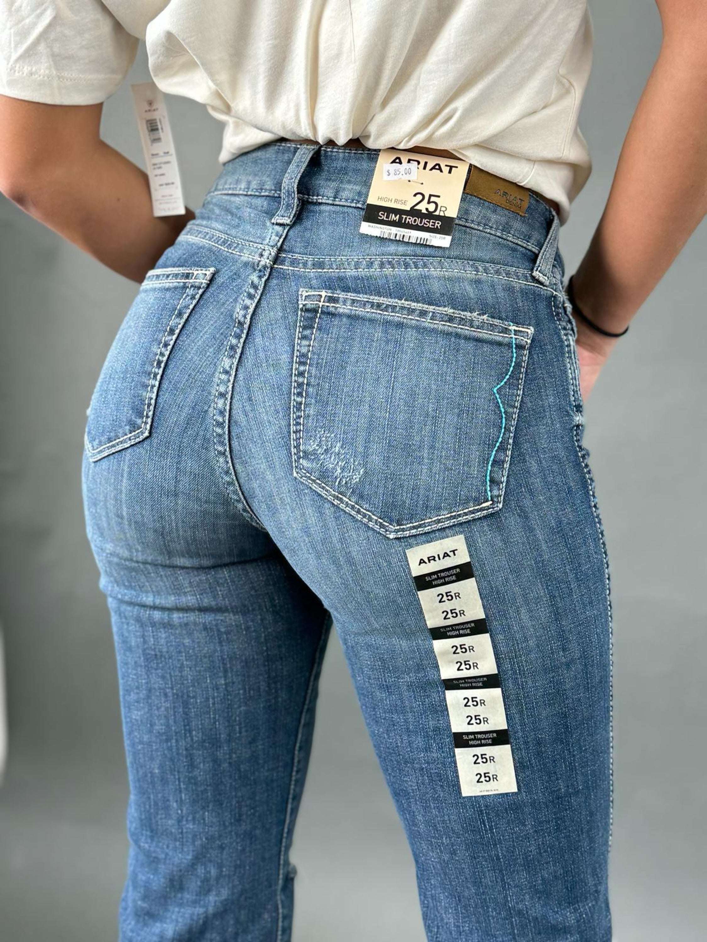 Ariat High Rise Slim Trouser Washington Light Wash Ropa Mujeres