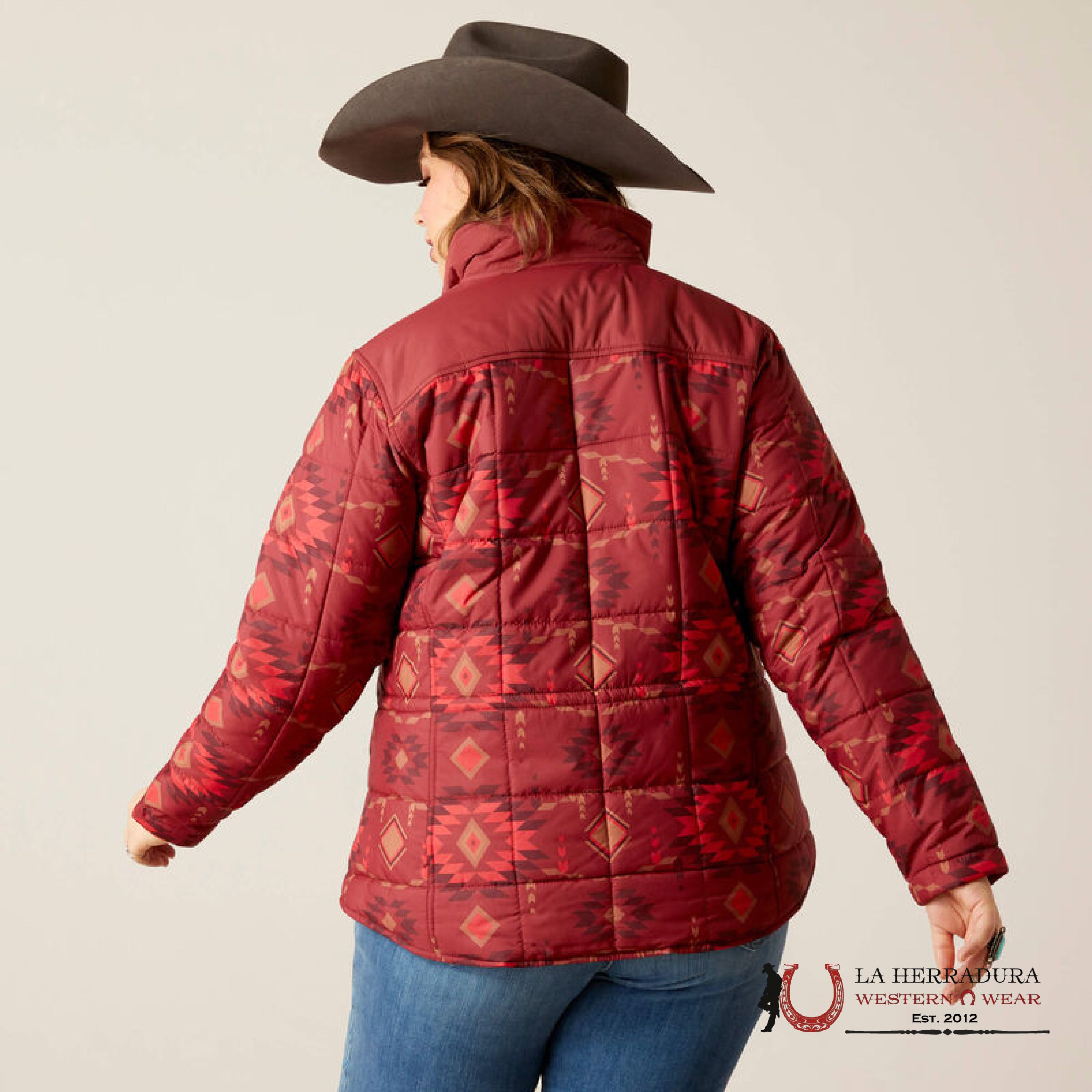 Ariat Jacket Burnt Rose Print Crius Insulation Ropa Mujeres