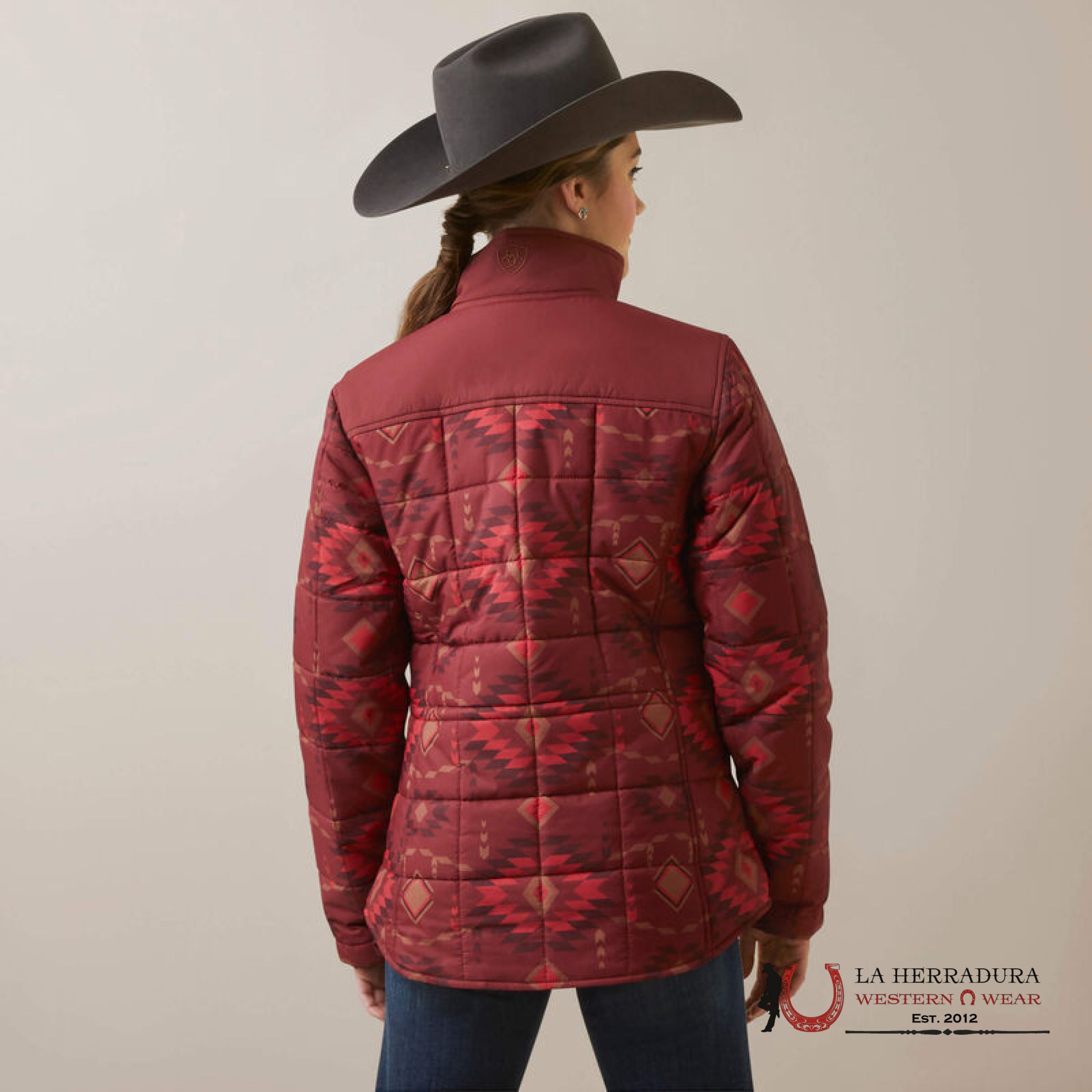 Ariat Jacket Burnt Rose Print Crius Insulation Ropa Mujeres