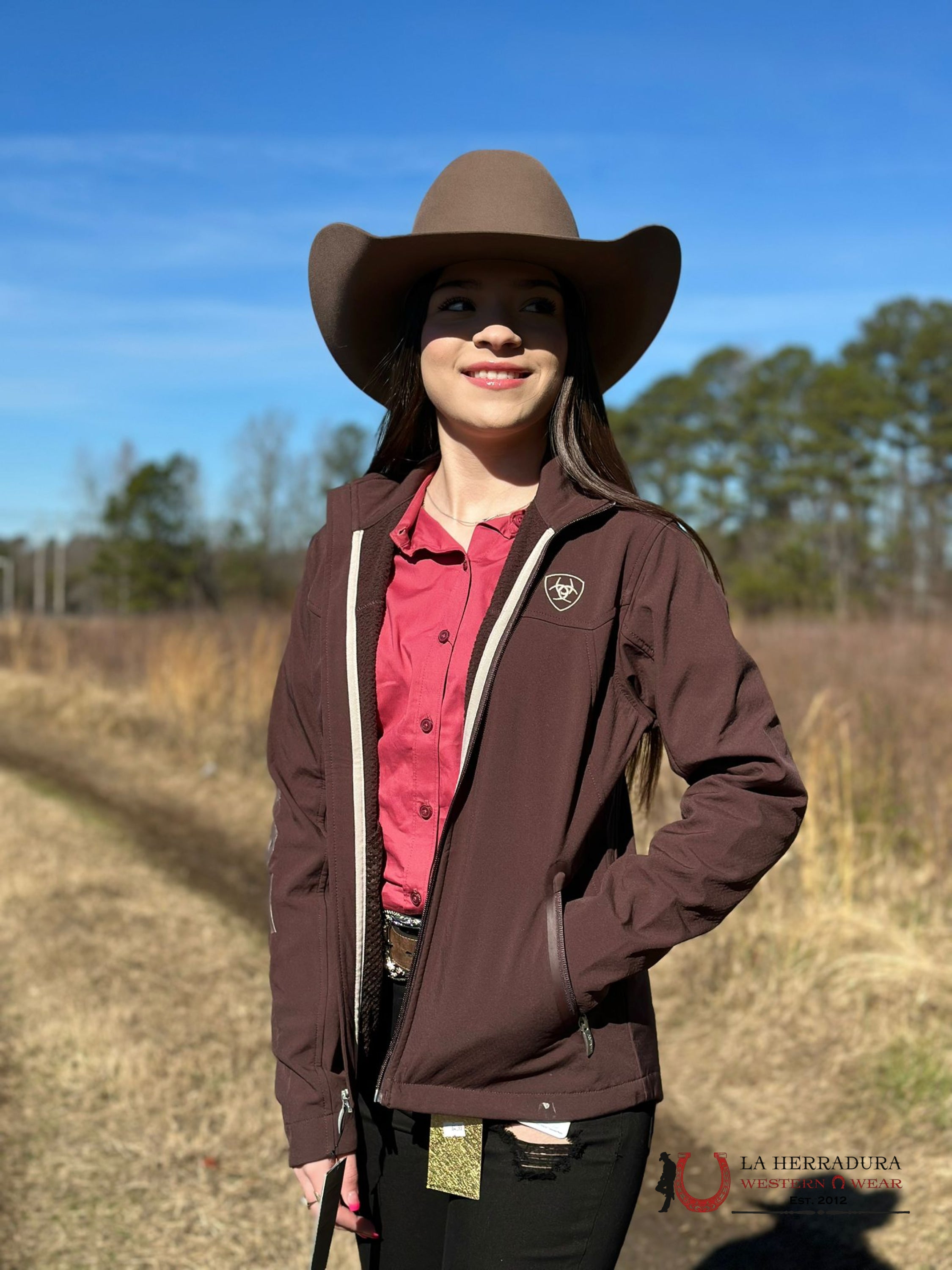 Ariat Jacket New Team Softshell Coffee Bean Ropa Mujeres