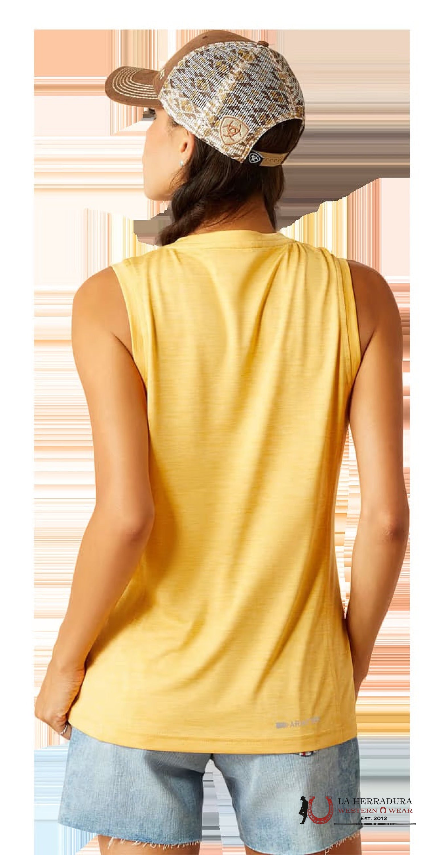Ariat Women Laguna Slvls Tank Short Sleeve Ochre Ropa Mujeres