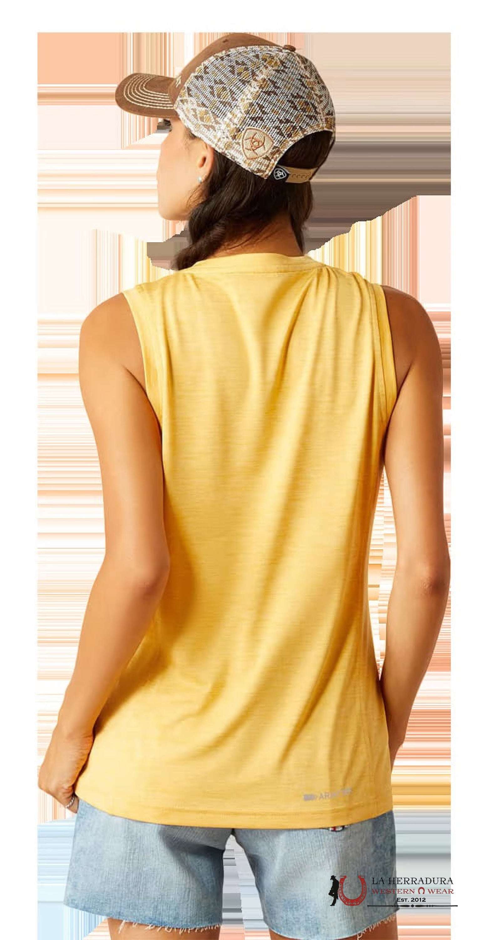 Ariat Women Laguna Slvls Tank Short Sleeve Ochre Ropa Mujeres
