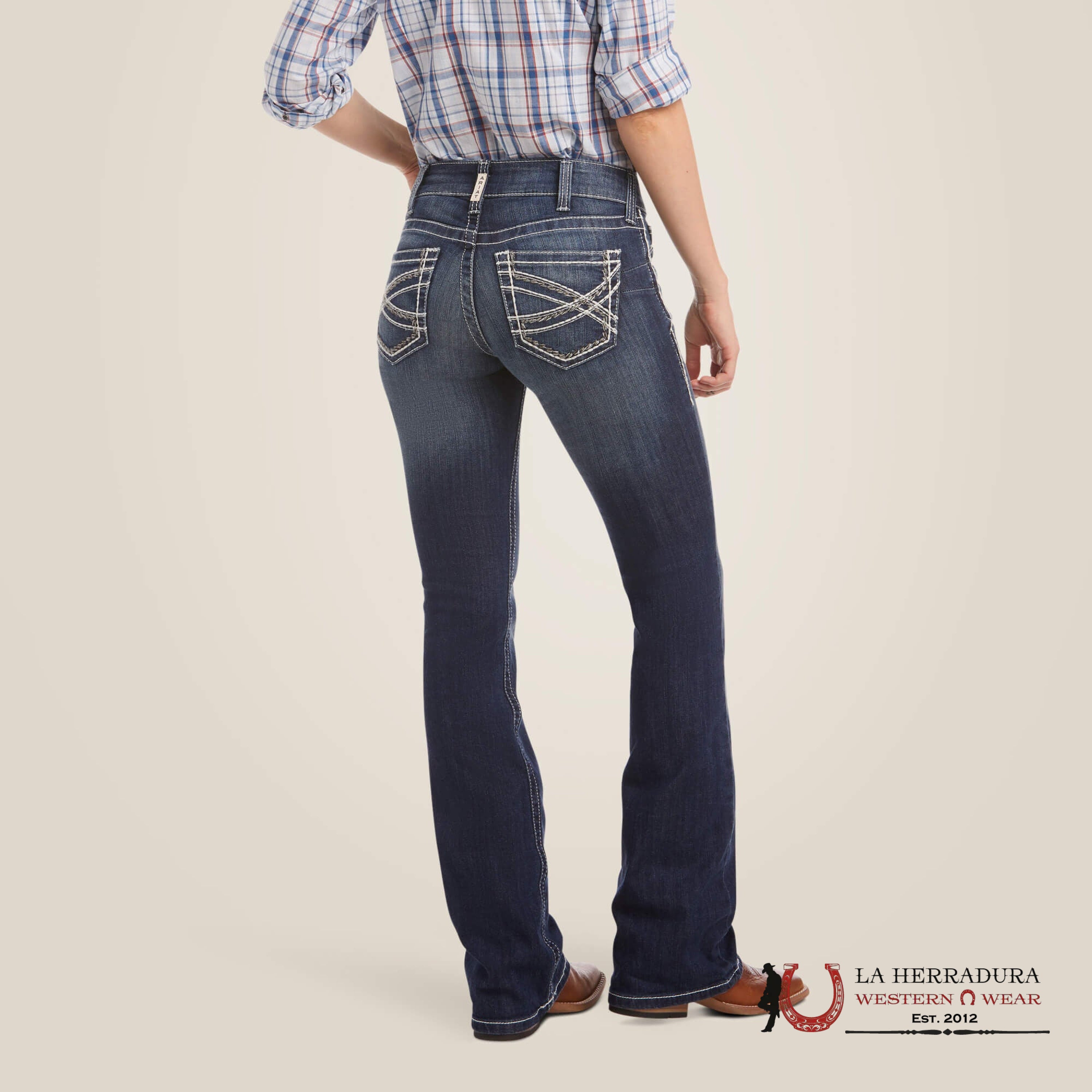 ARIAT WOMEN MID RISE BOOT CUT MARINE JEANS- 10017510 ROPA MUJERES