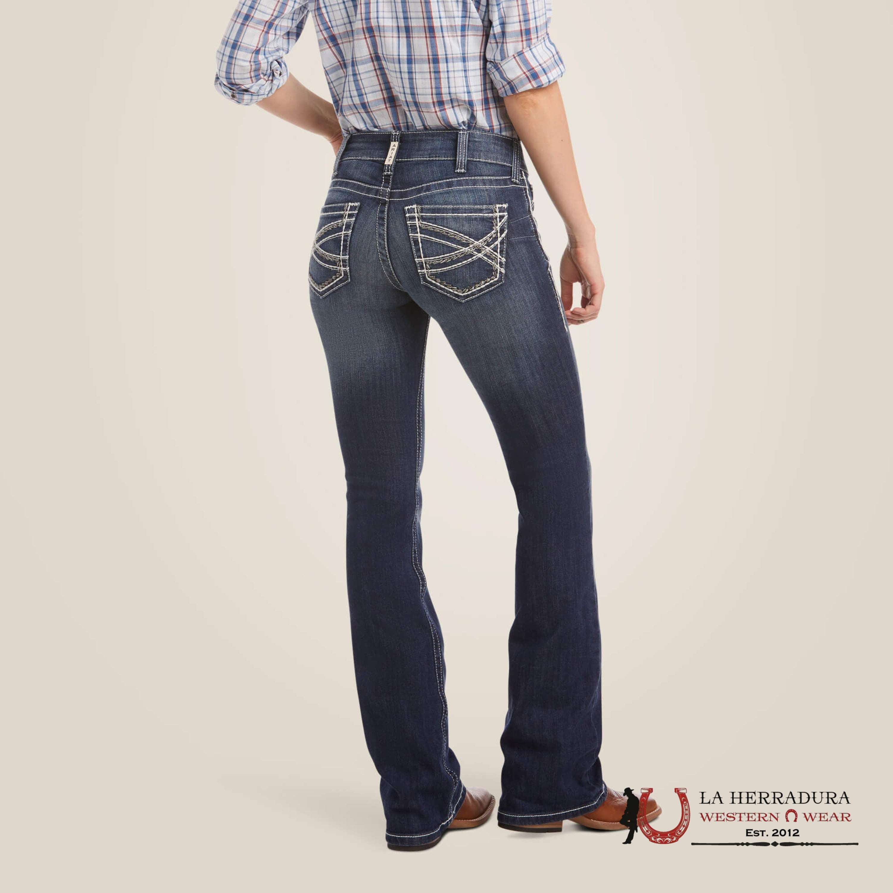 ARIAT WOMEN MID RISE BOOT CUT MARINE JEANS- 10017510 ROPA MUJERES