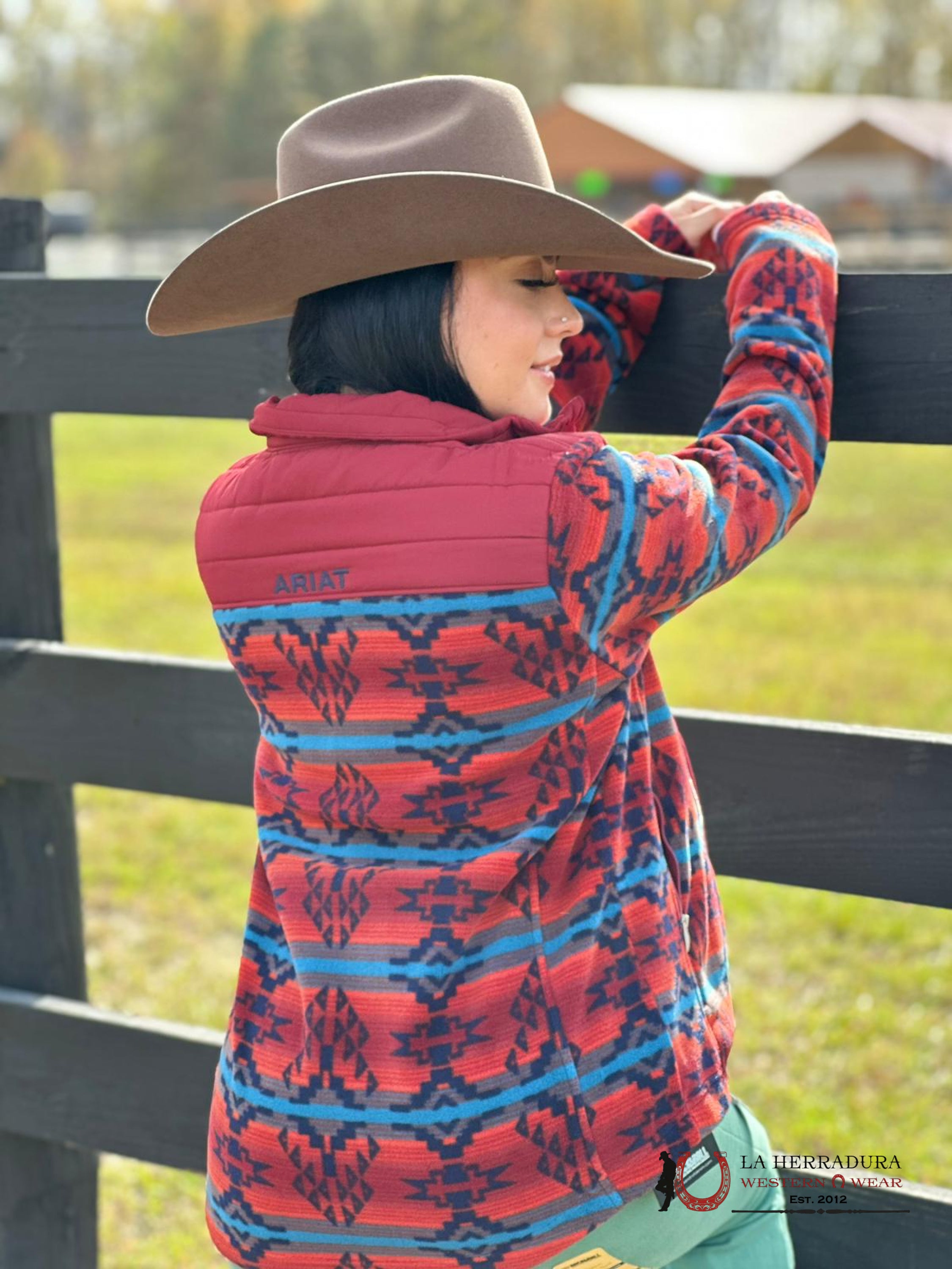 Ariat Real Prescott Fleece Sundried Tomato Sondran Ropa Mujeres